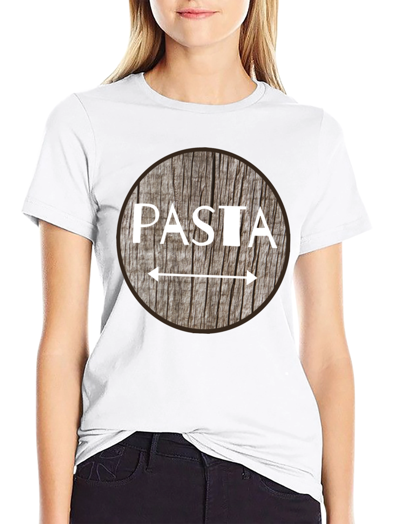 Black Pasta Arrow T-Shirt - Funny Foodie Tee view 9