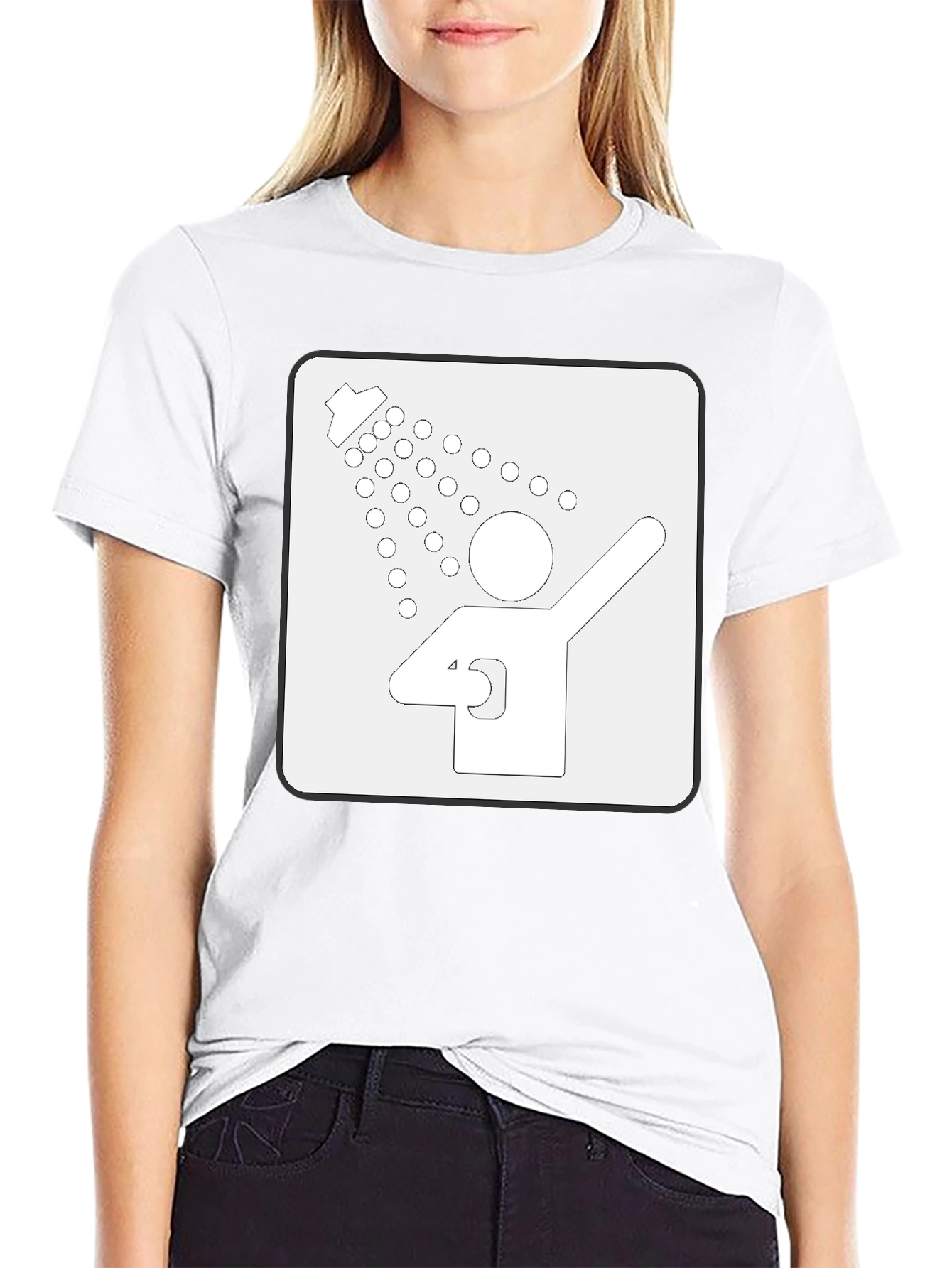 Black Shower Time Graphic Tee - Soft Cotton Blend Comfort view 9