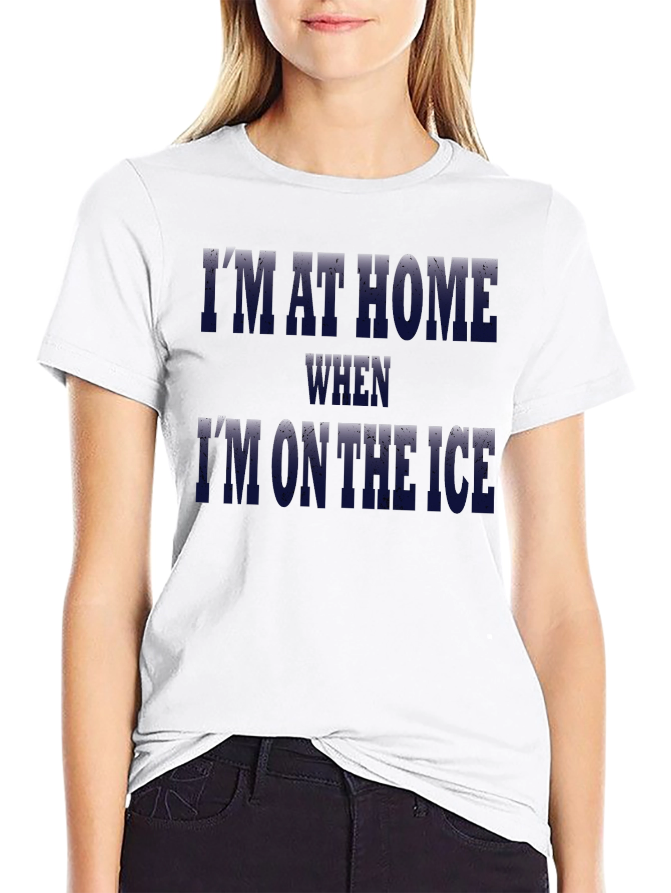 Black I'm At Home On The Ice Graphic Tee view 9