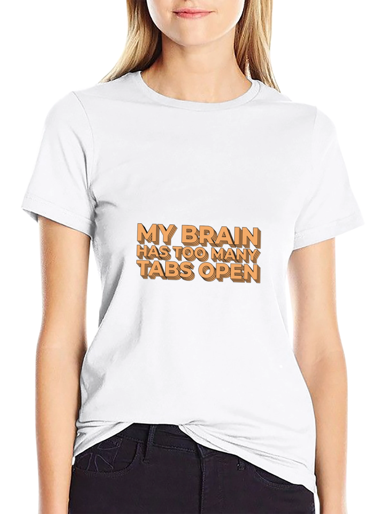 Funny Brain Tabs Black T-Shirt - 9