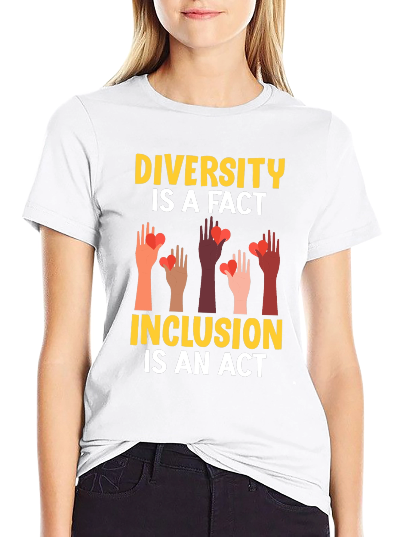 Black Diversity Inclusion T-Shirt view 9