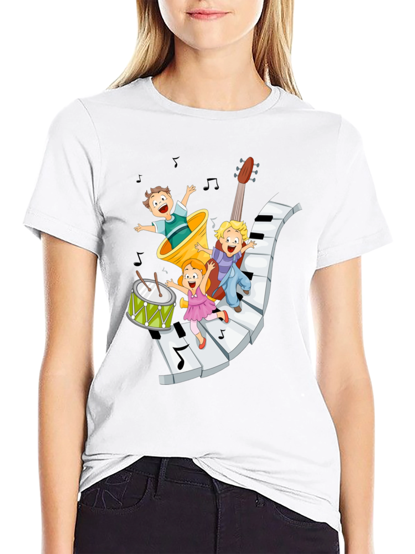 Black Musical Kids Graphic T-Shirt view 9