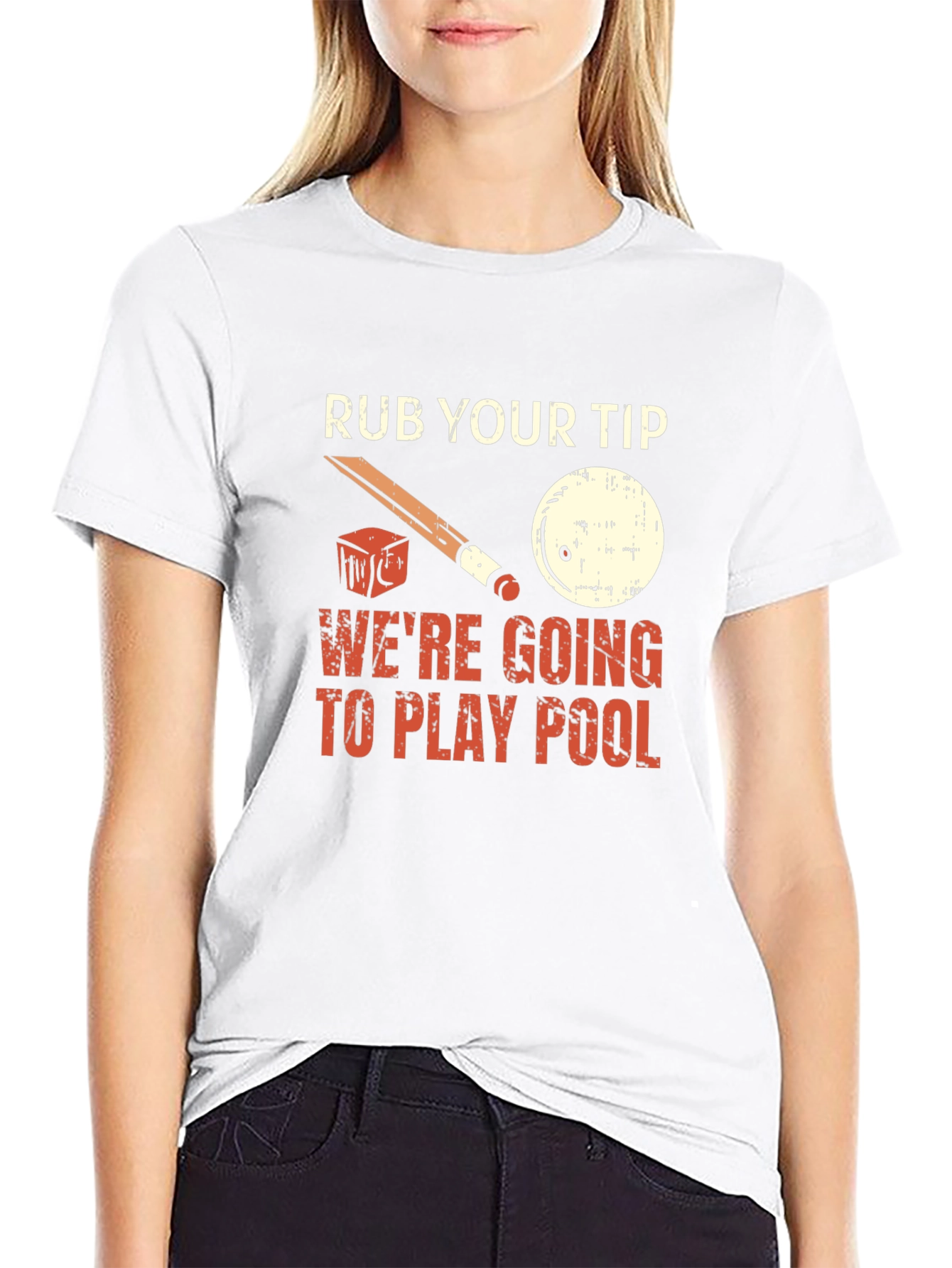 Black Rub Your Tip Pool T-Shirt view 9