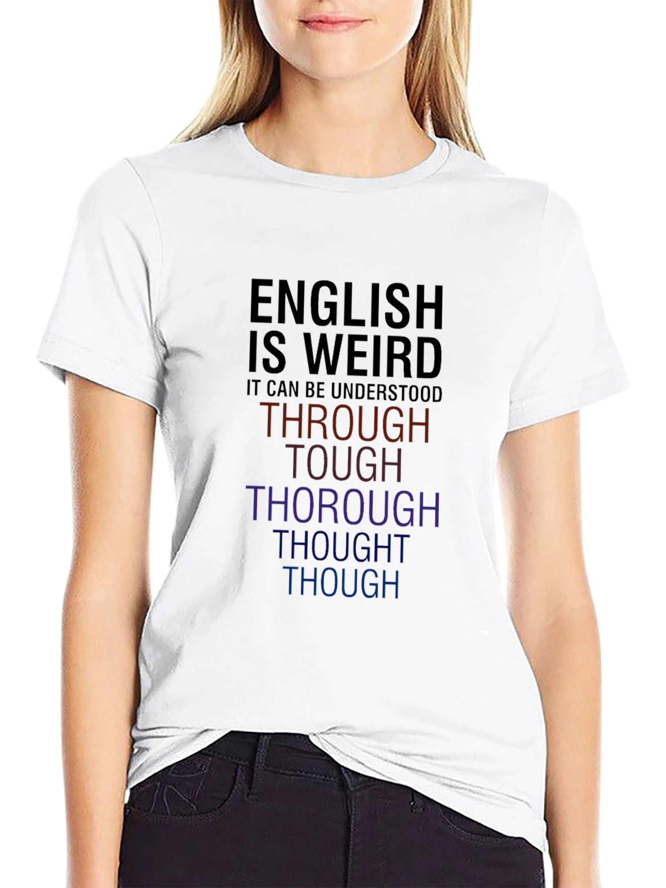 Black English Is Weird Graphic Tee - Funny Wordplay T-Shirt view 9