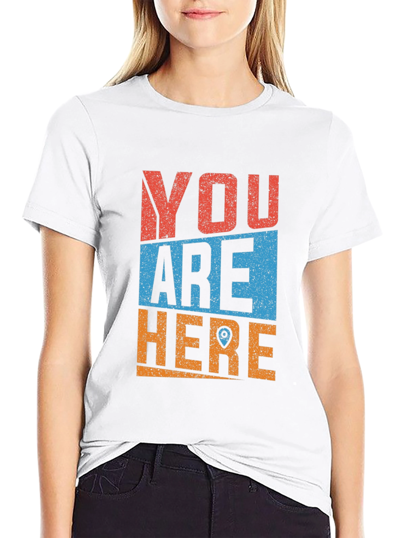 Black You Are Here Graphic T-Shirt view 9