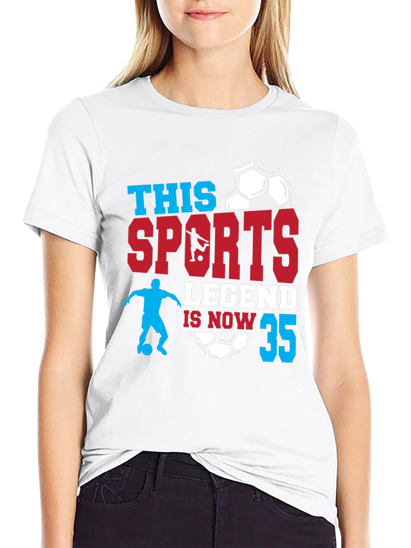 Black Sports Legend 35th Birthday Graphic T-Shirt view 9