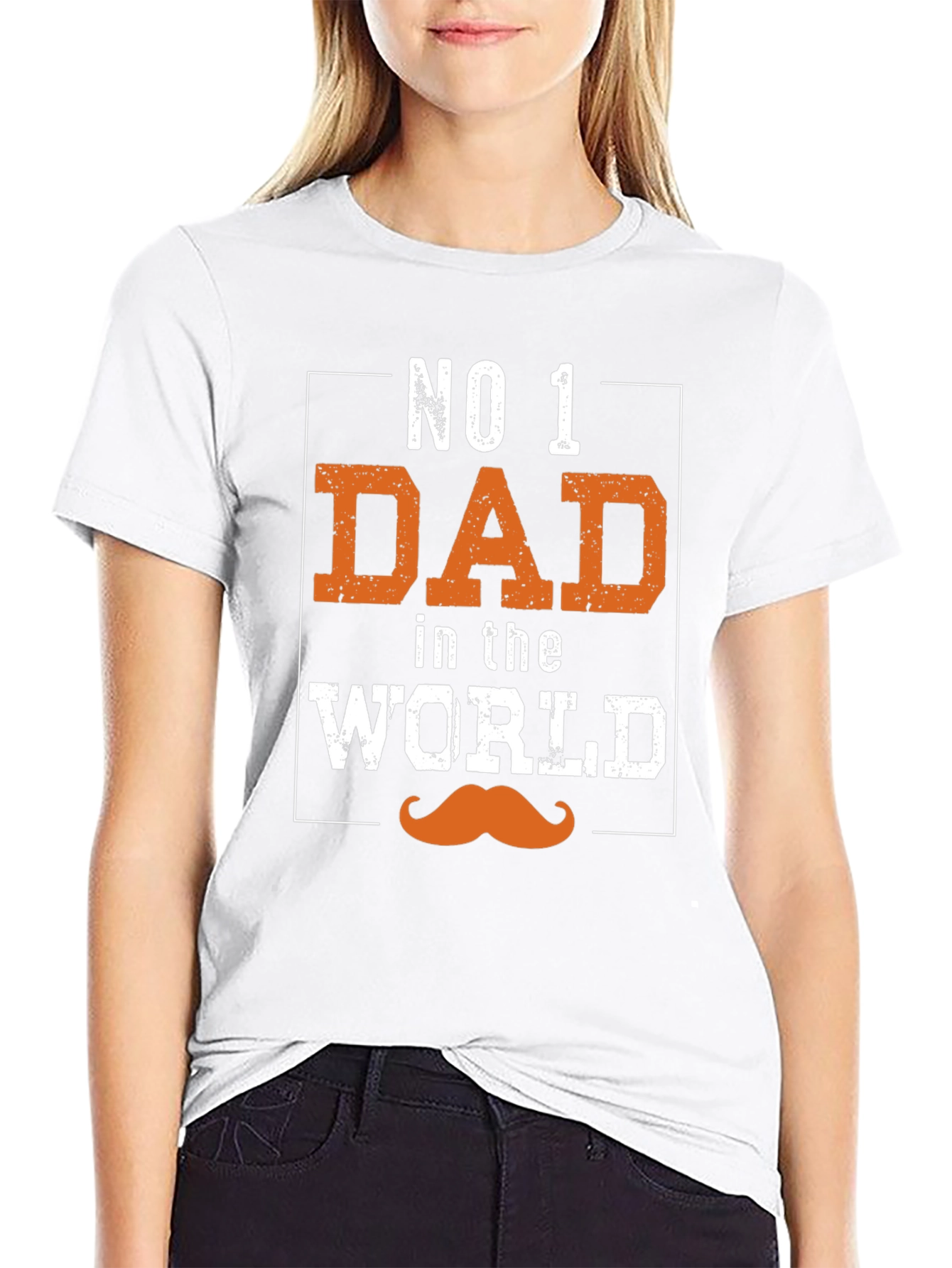 Black No. 1 Dad in the World Graphic Tee view 9