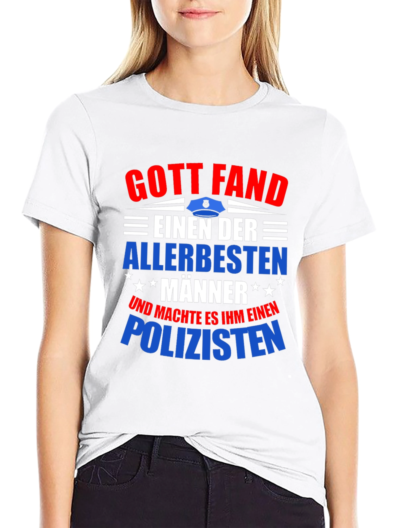Black Gott Fand Policeman T-Shirt - Best Man view 9