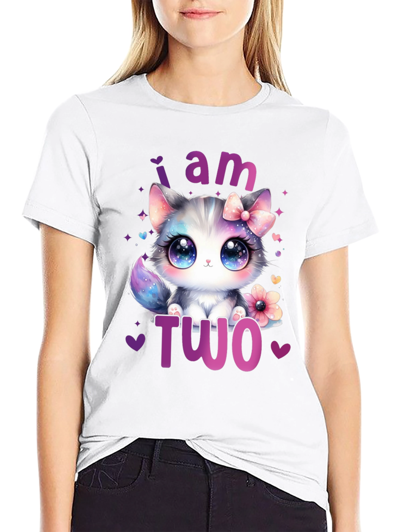 I am Two Cute Kitten Birthday T-Shirt - 9
