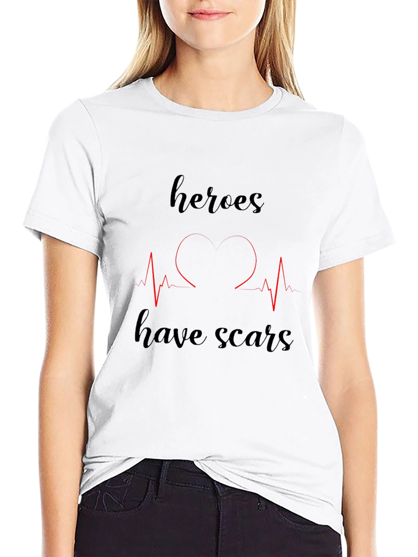 Black Heroes Have Scars Graphic T-Shirt view 9