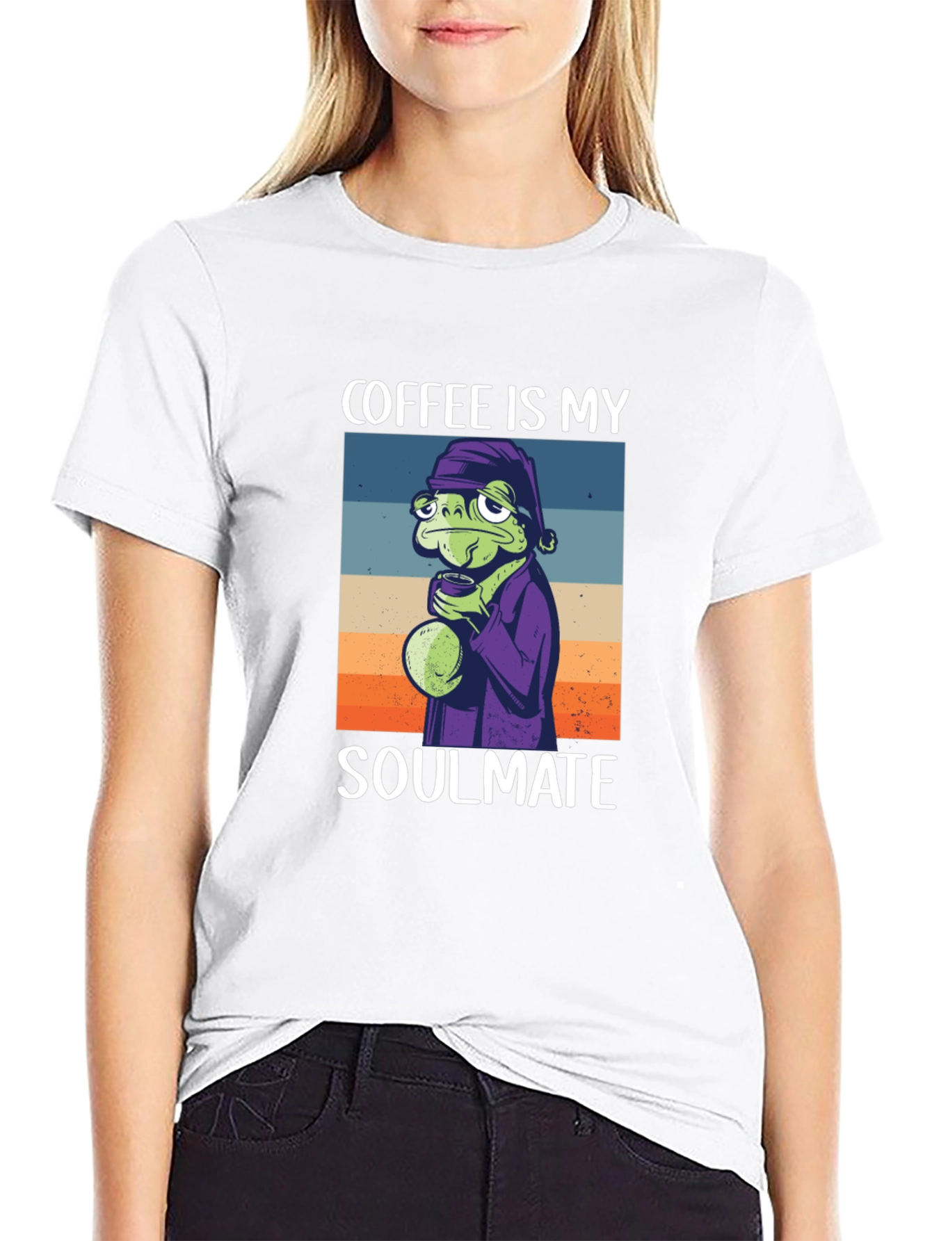 Black Coffee Soulmate Tee - Frog Lover's T-Shirt view 9
