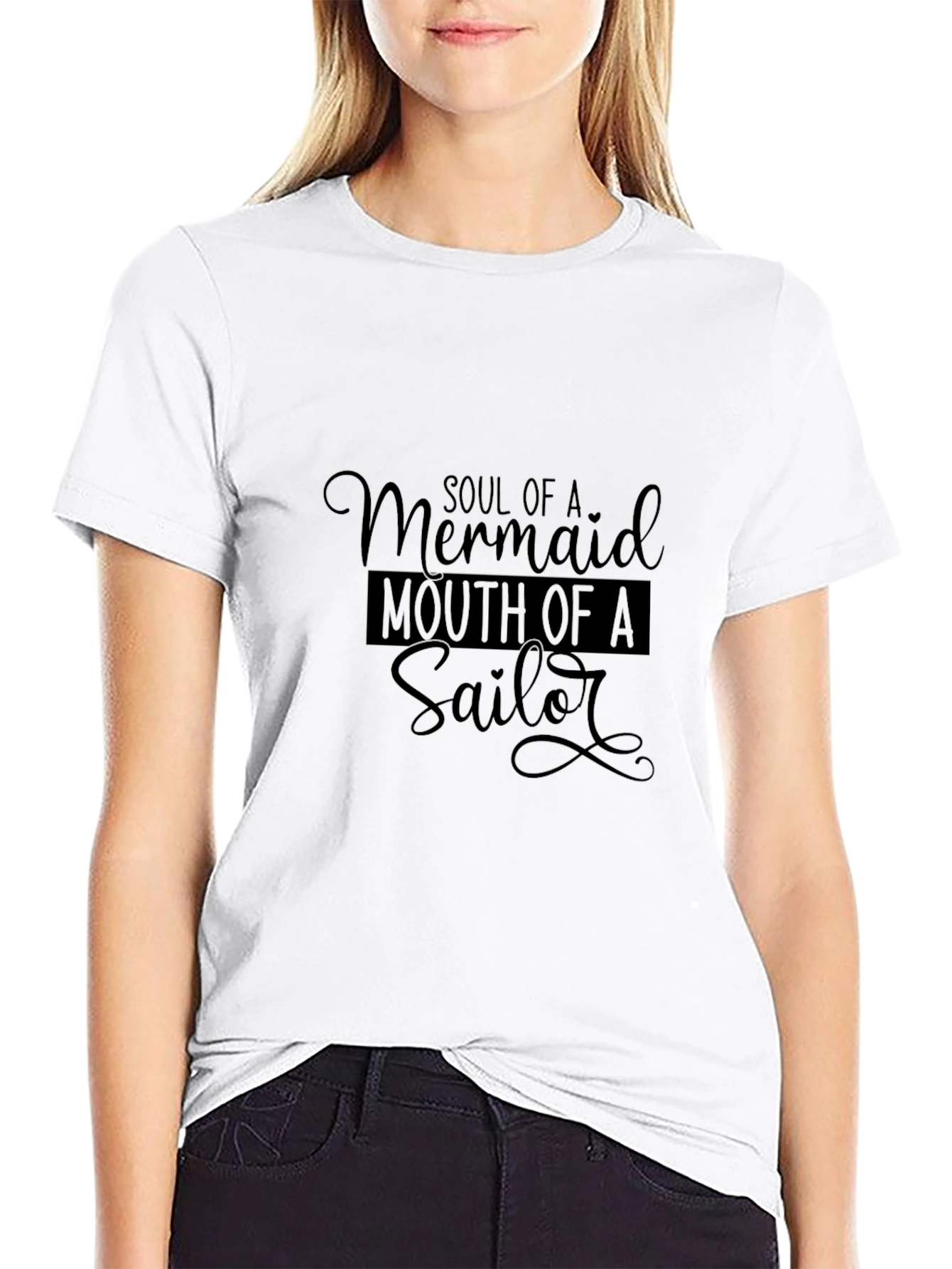 Black Soul of a Mermaid Graphic Tee view 9