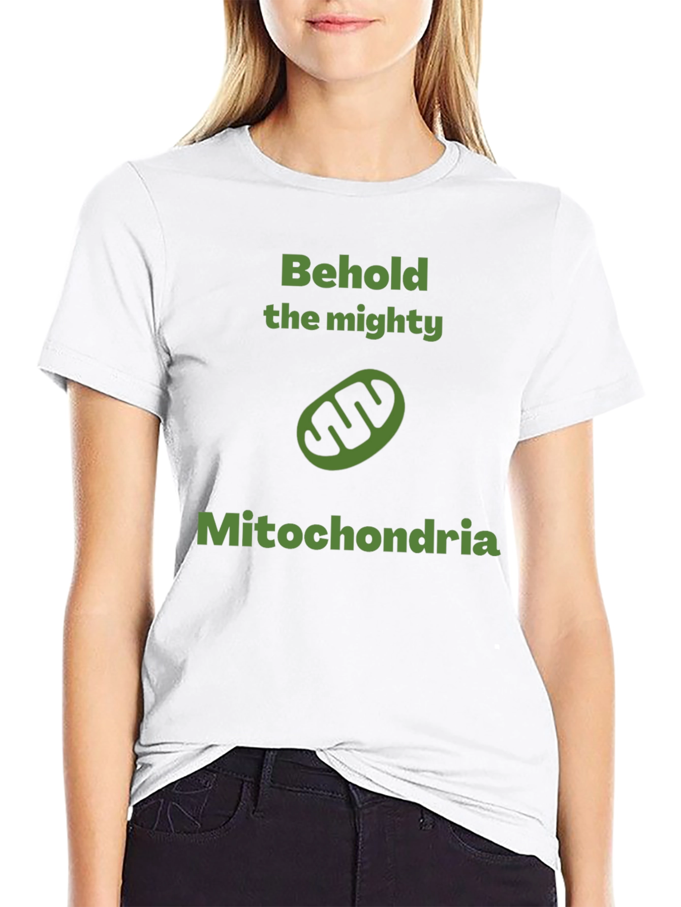 Black Mitochondria Mighty Funny Science T-Shirt view 9