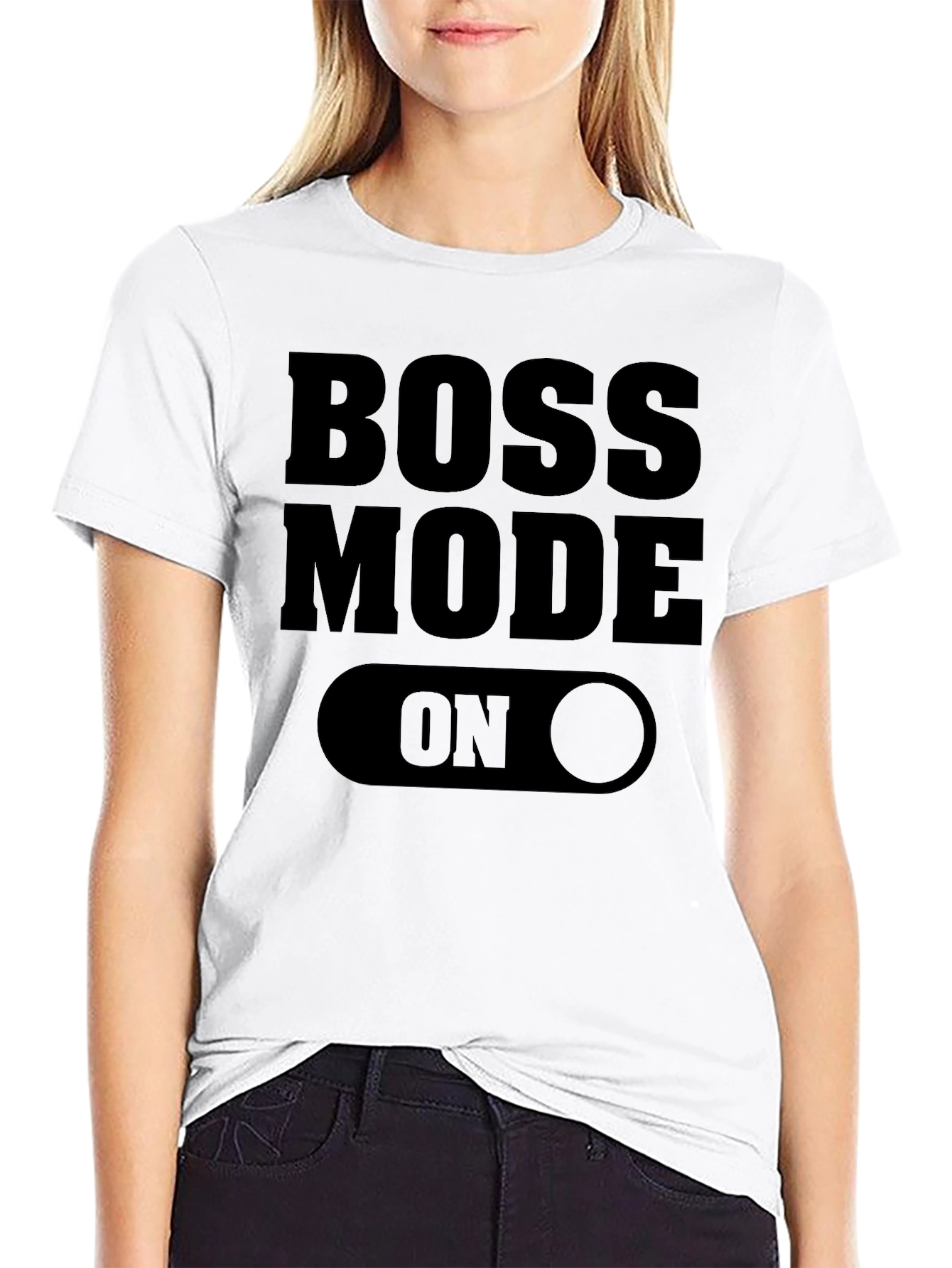 Black Boss Mode ON - Graphic Print Men's T-Shirt view 9