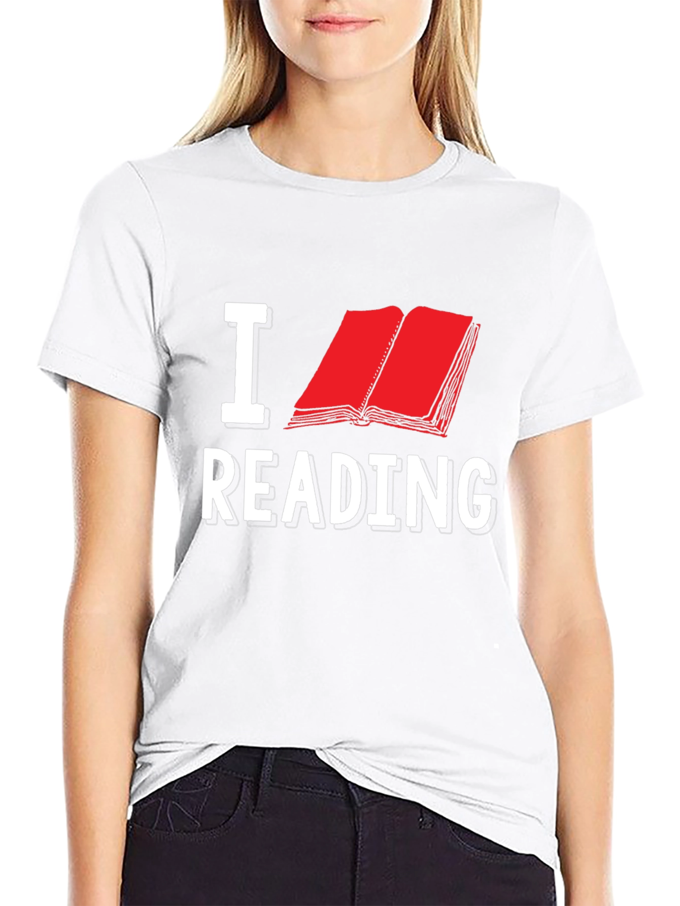Black I Love Reading T-Shirt view 9