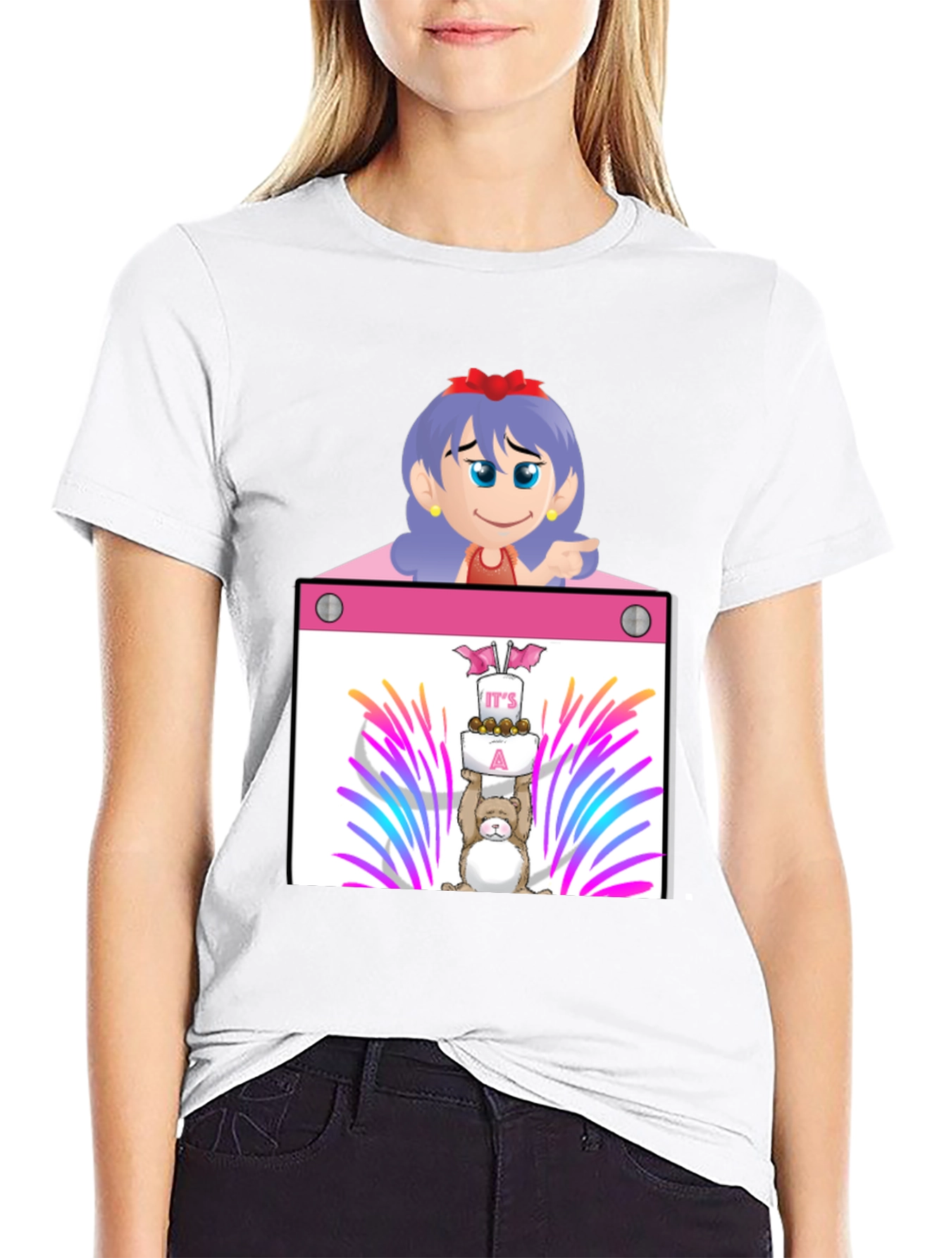 Black Cartoon Character Graphic Tee - Celebrate with Style! view 9