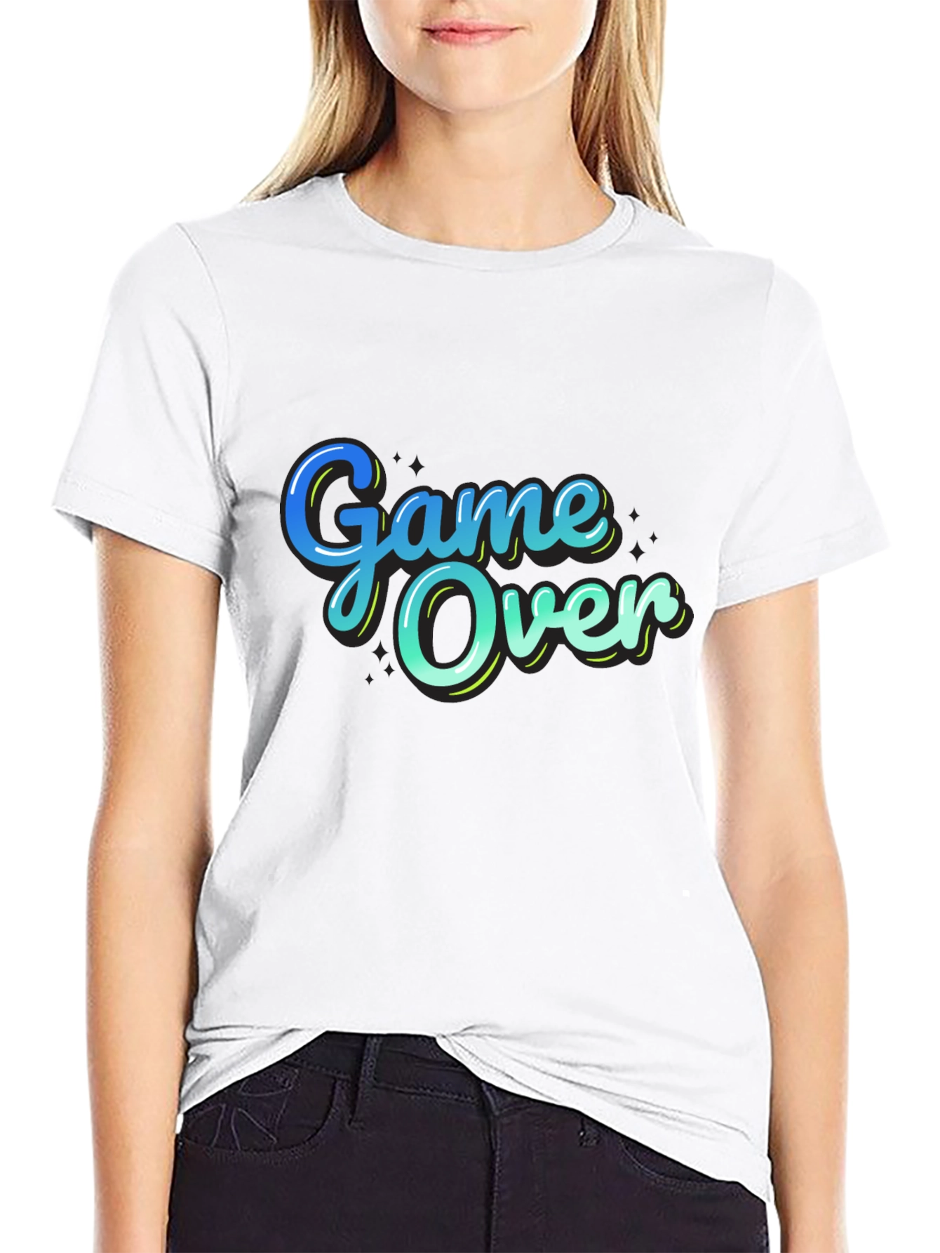 Black Game Over Graphic T-Shirt - Gamer Style view 9