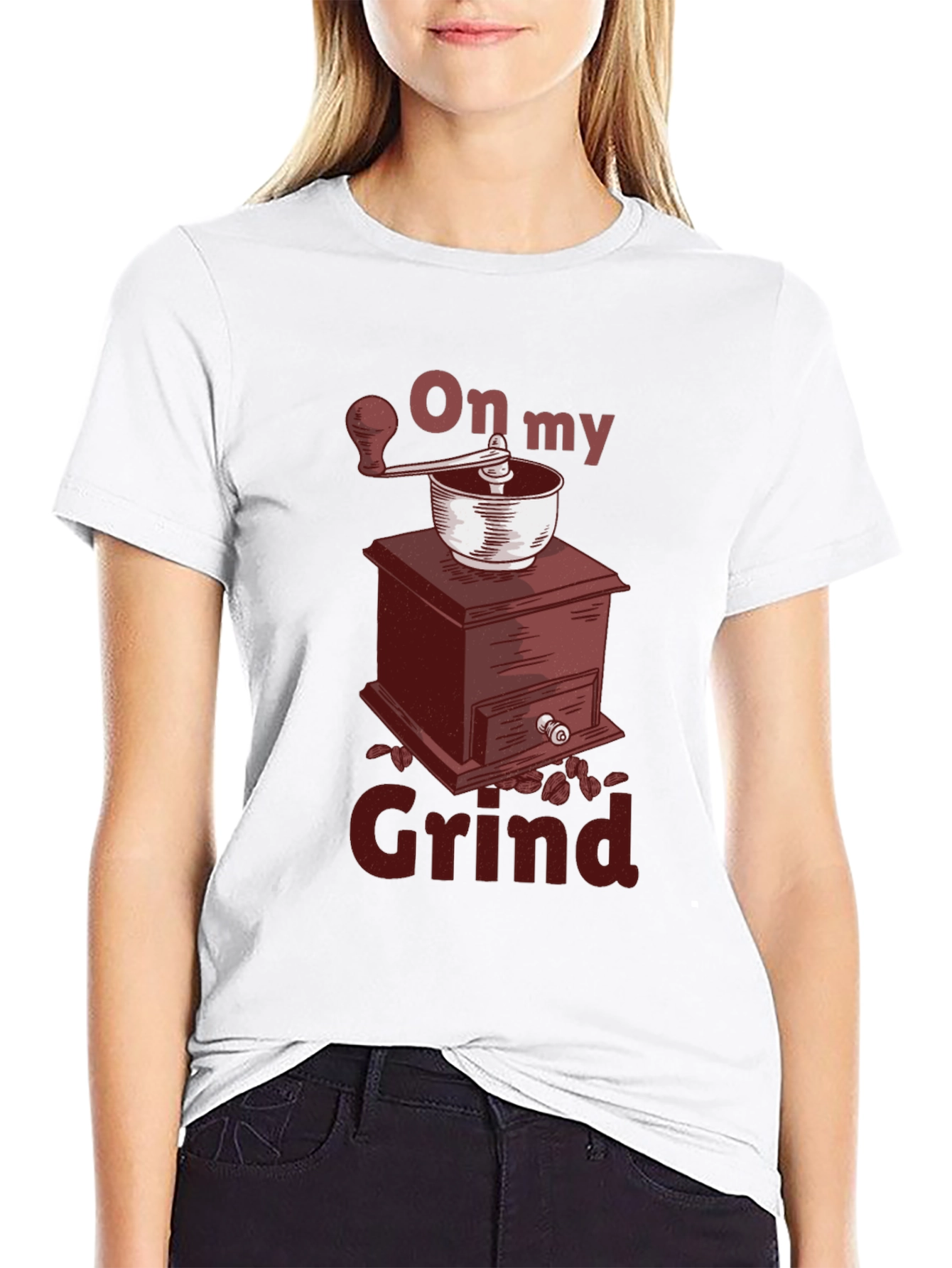 Black On My Grind Coffee Lover Graphic Tee - Unique Gift view 9