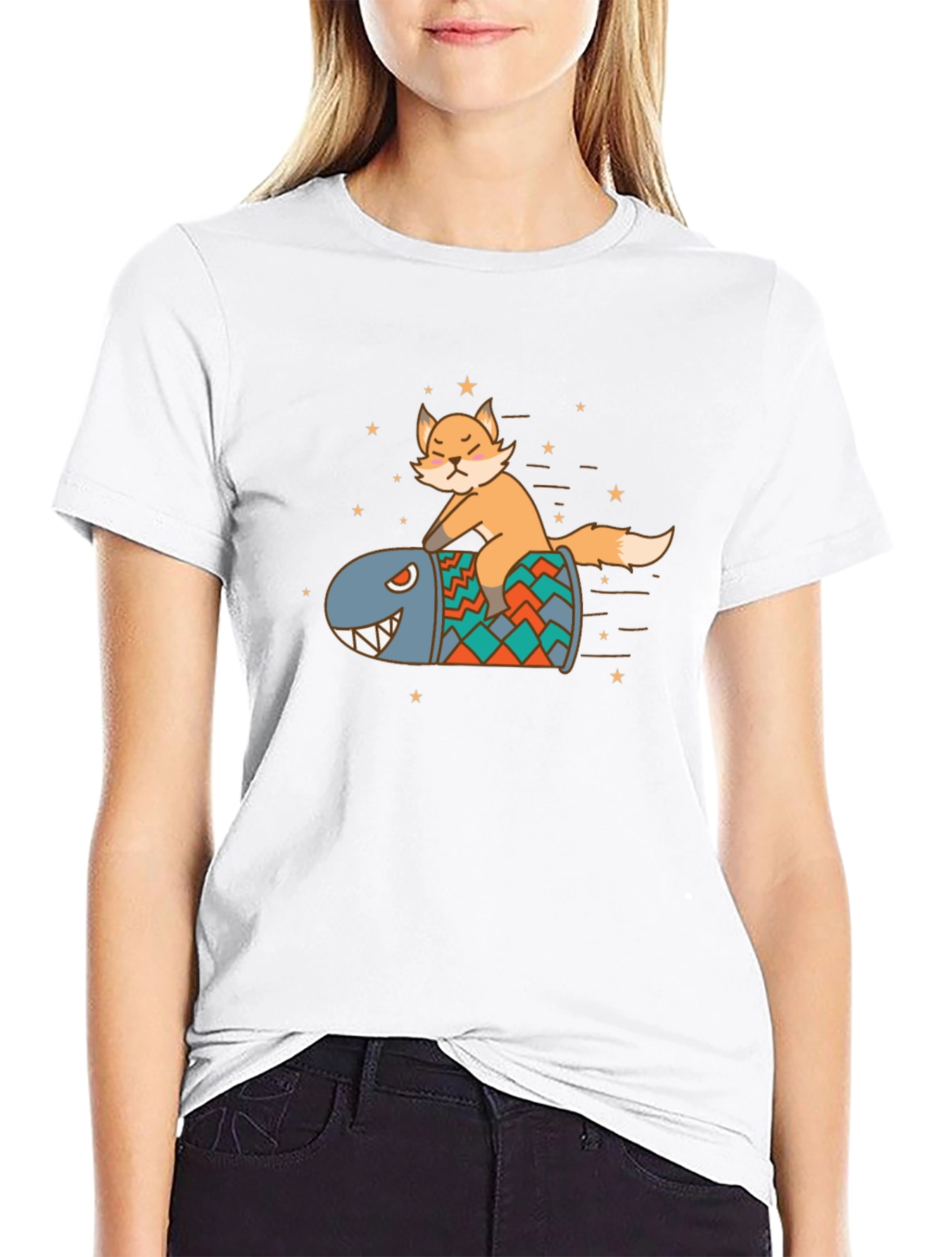 Black Fox Riding Bullet T-Shirt view 9
