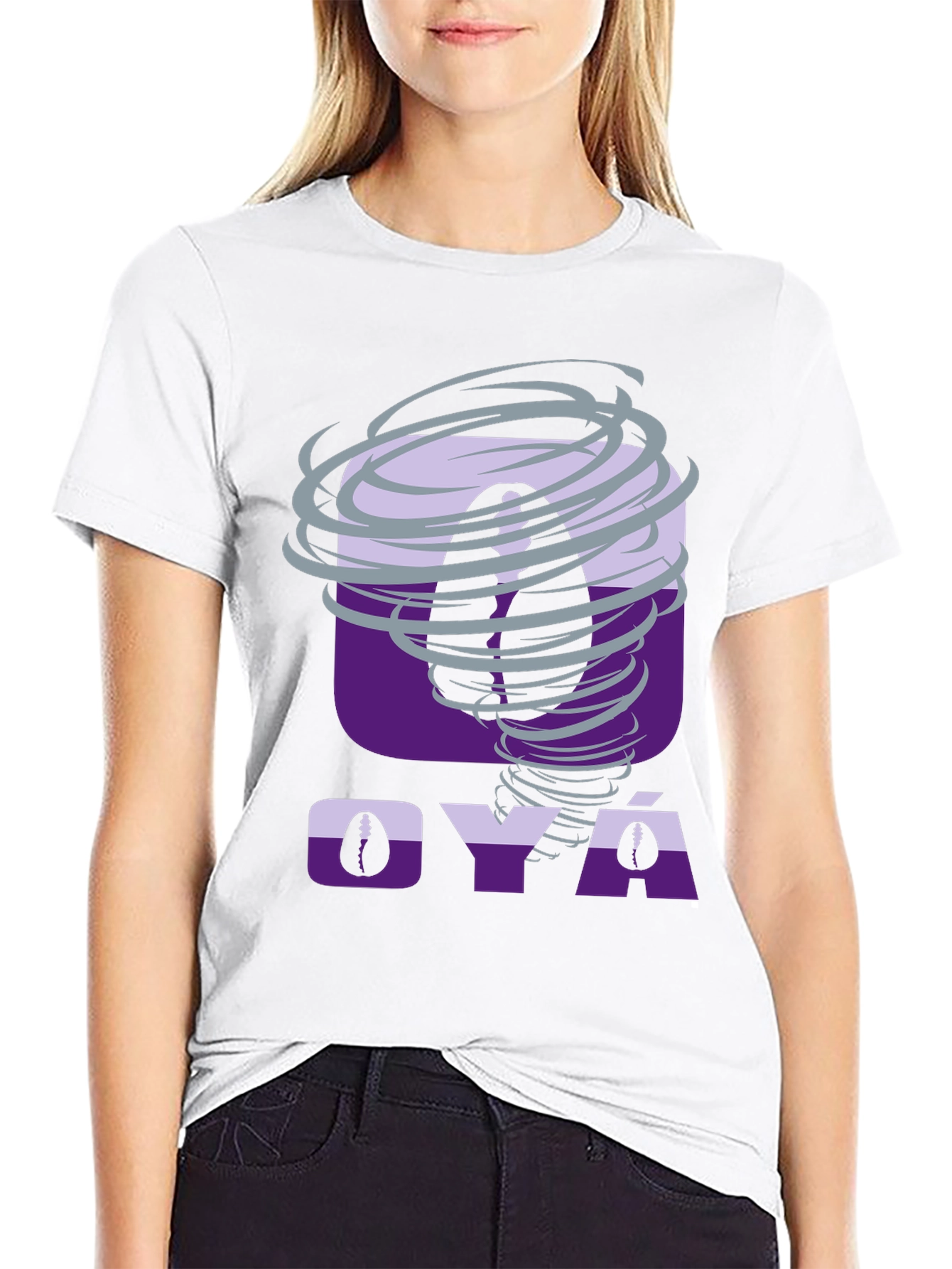 Black Oya Tornado T-Shirt - Unique Graphic Tee view 9