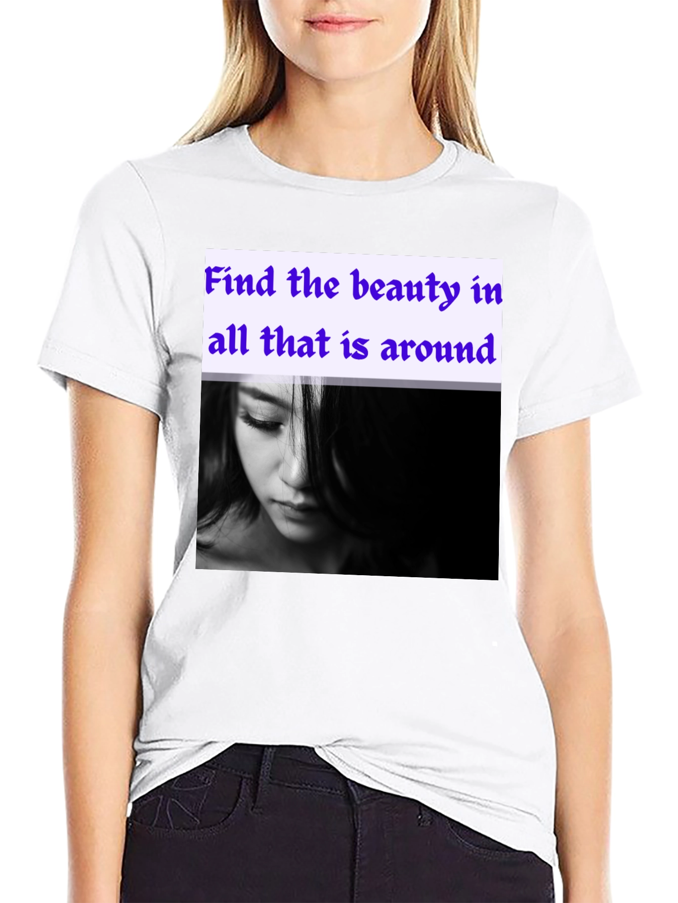 Black Beauty Within T-Shirt - Inspirational Graphic Tee view 9