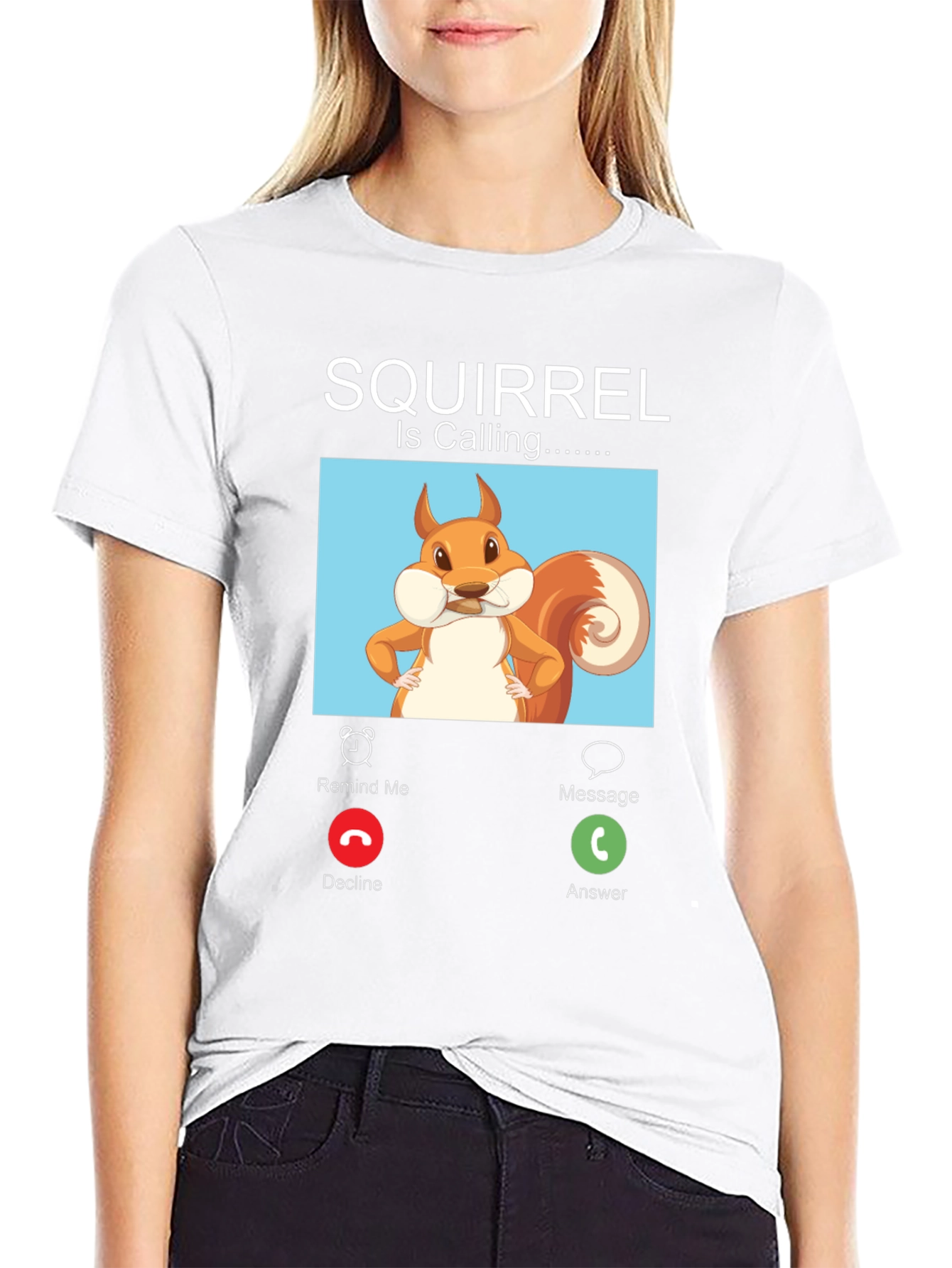 Black Squirrel is Calling T-Shirt - Answer the Call of the Wild! view 9