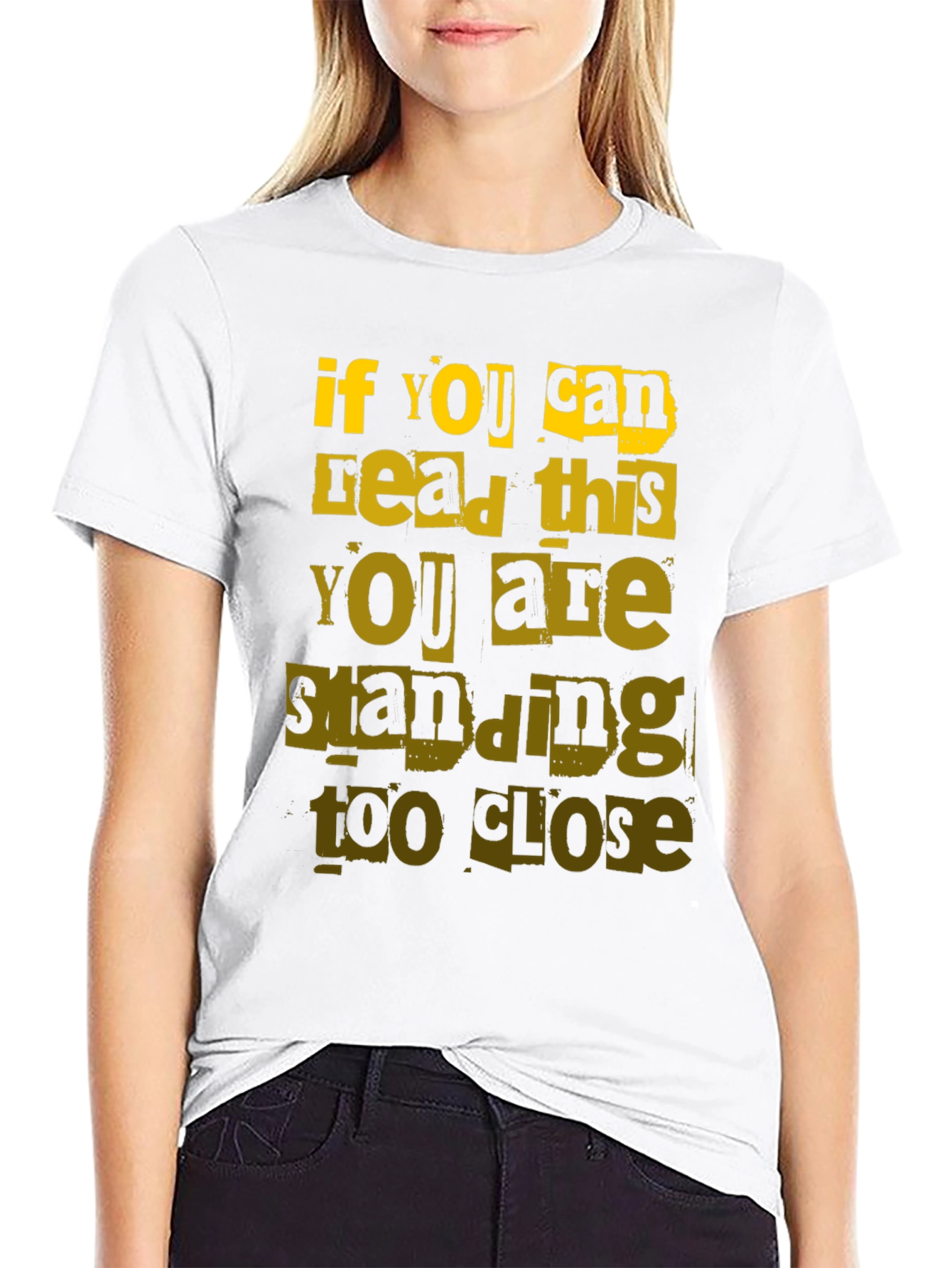 Black Funny Distance T-Shirt - If You Can Read This view 9