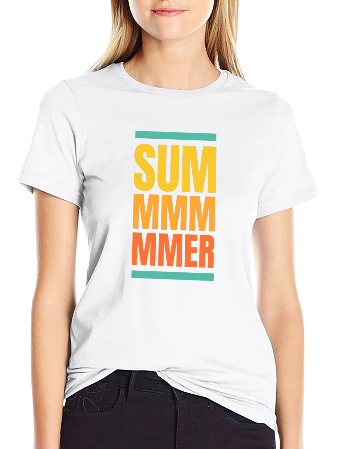 Black Summer Graphic T-Shirt view 9