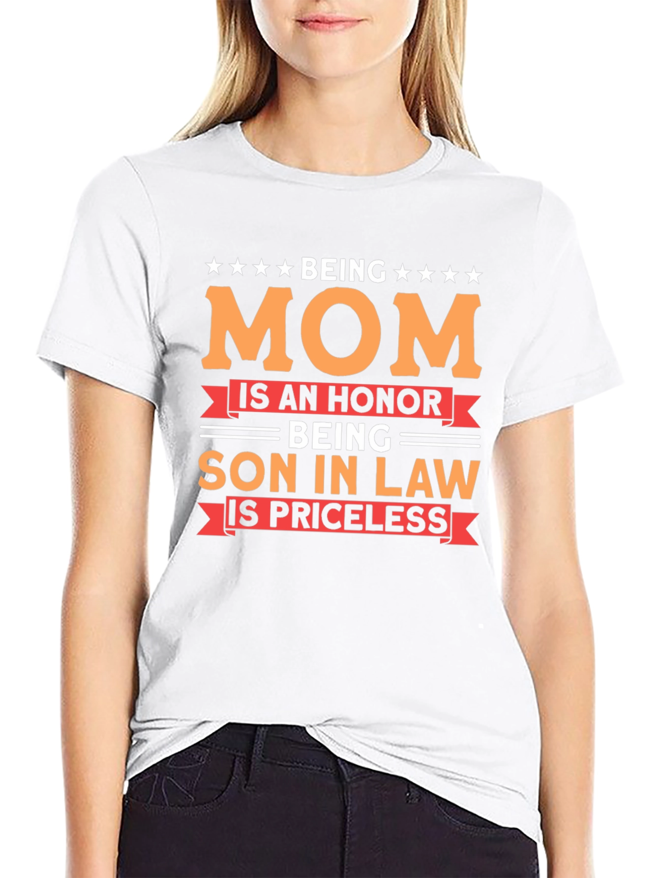 Black Being Mom Son-in-Law Graphic T-Shirt view 9