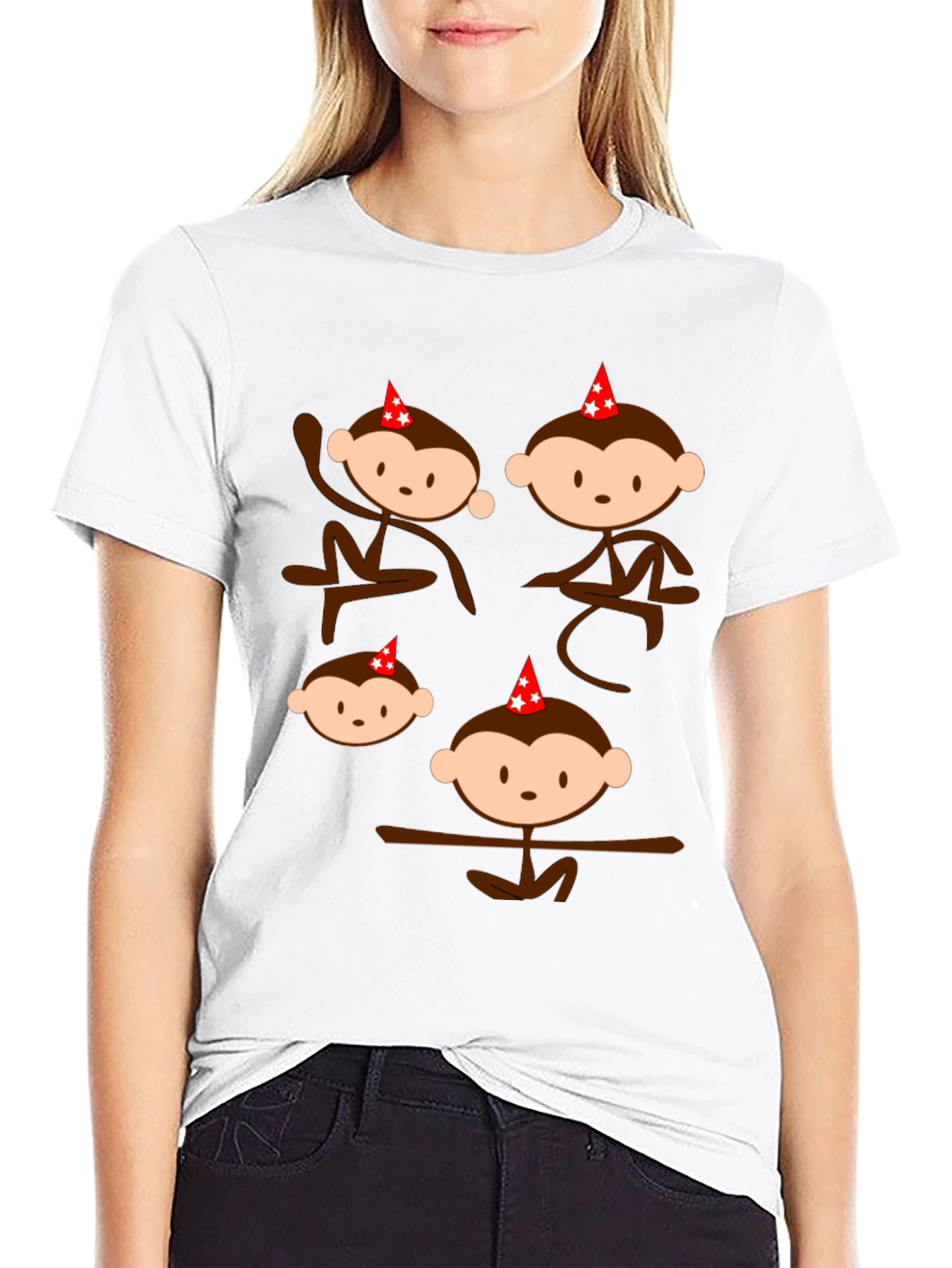 Black Monkey Birthday Party T-Shirt view 9
