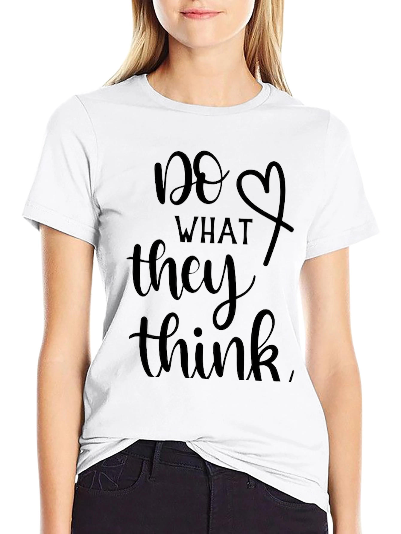 Black Do What They Think Graphic T-Shirt view 9