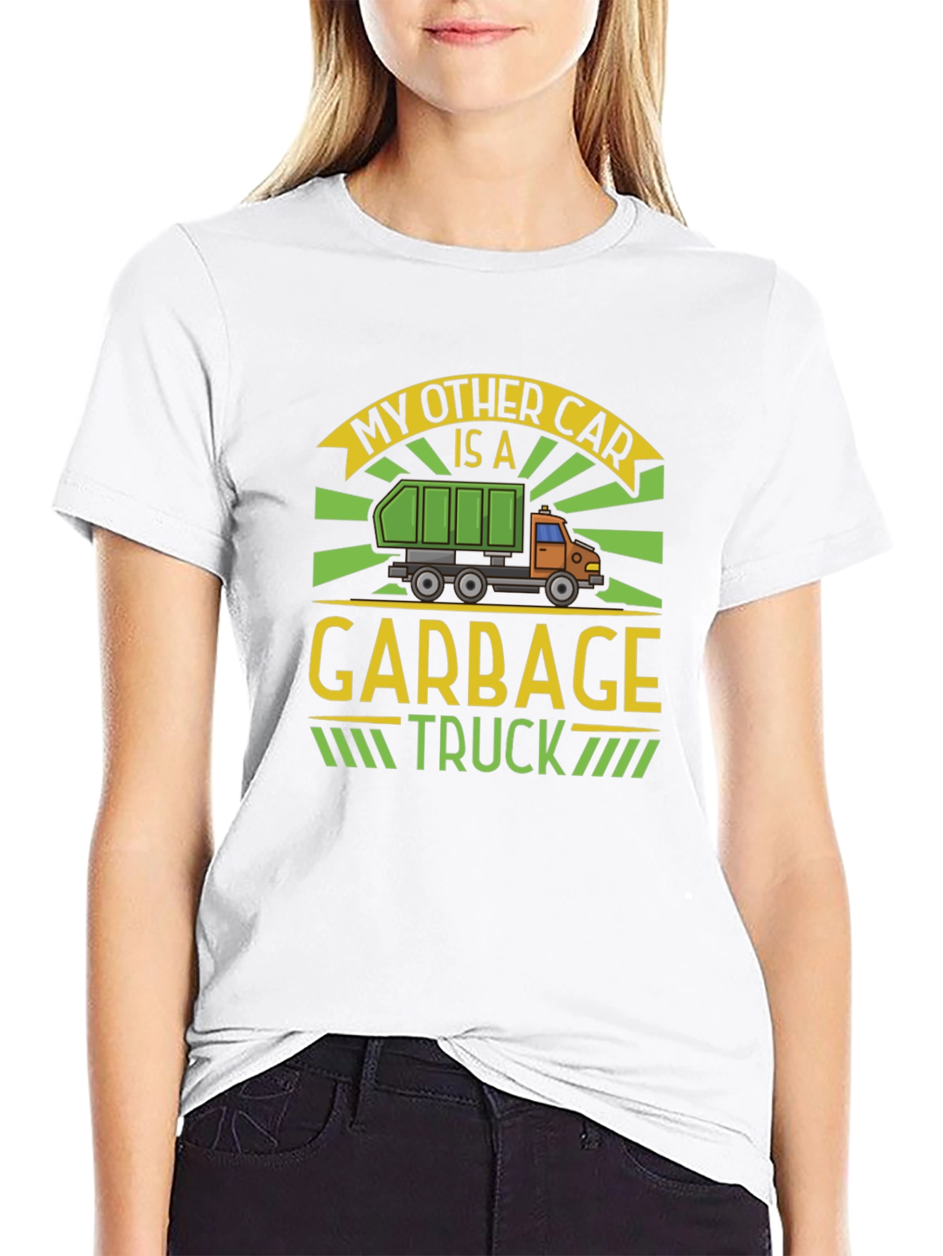 Black My Other Car is a Garbage Truck T-Shirt view 9