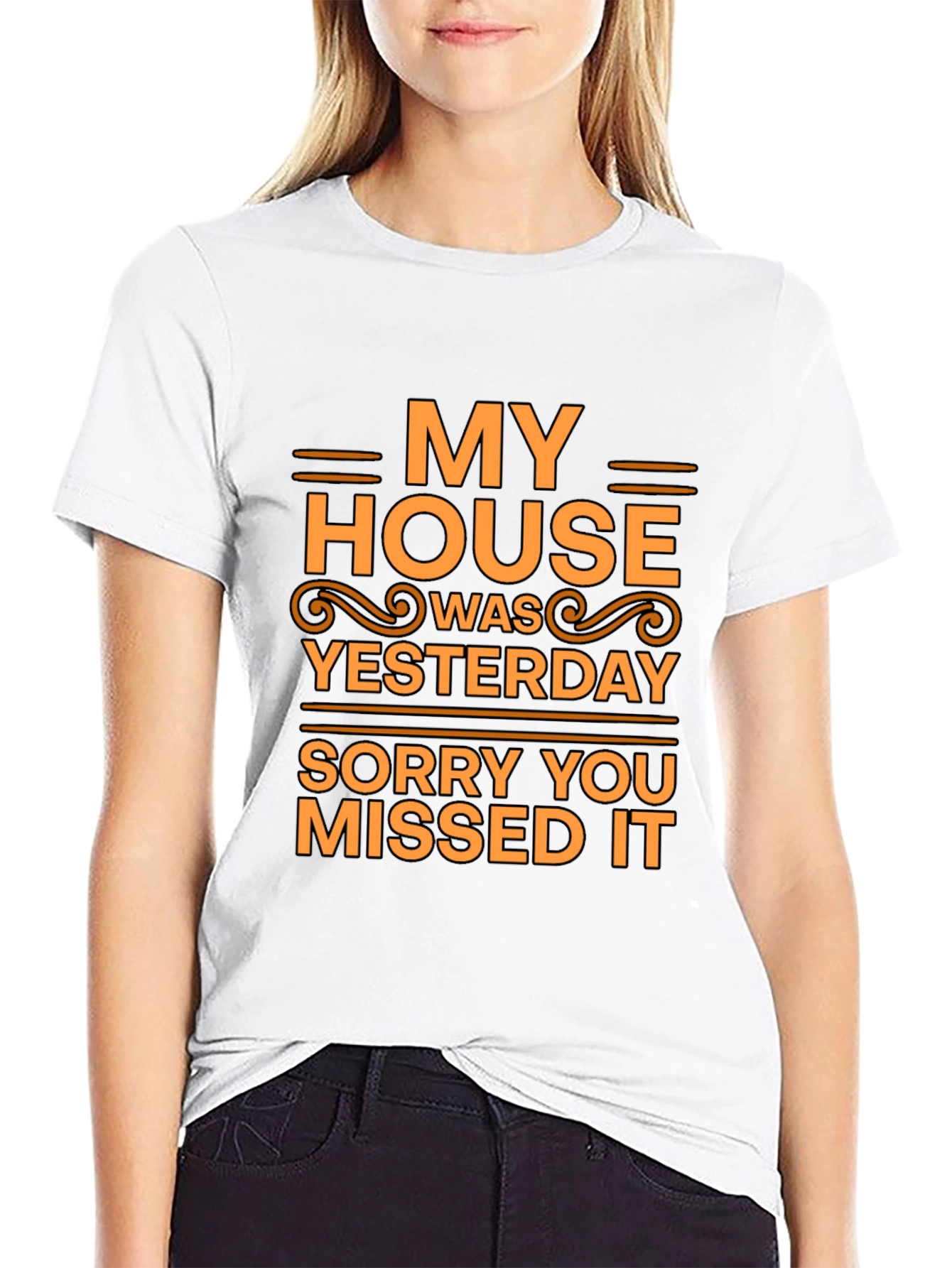 Black Humorous 'My House' T-Shirt view 9