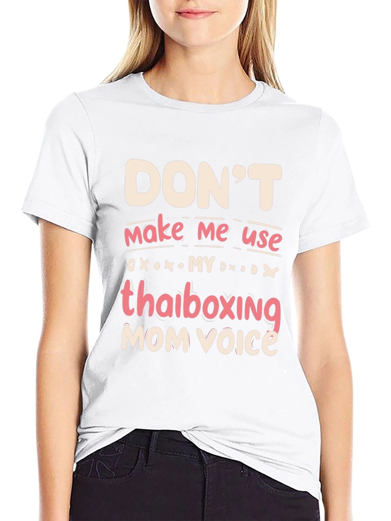 Black Thai Boxing Mom Voice Graphic Tee view 9