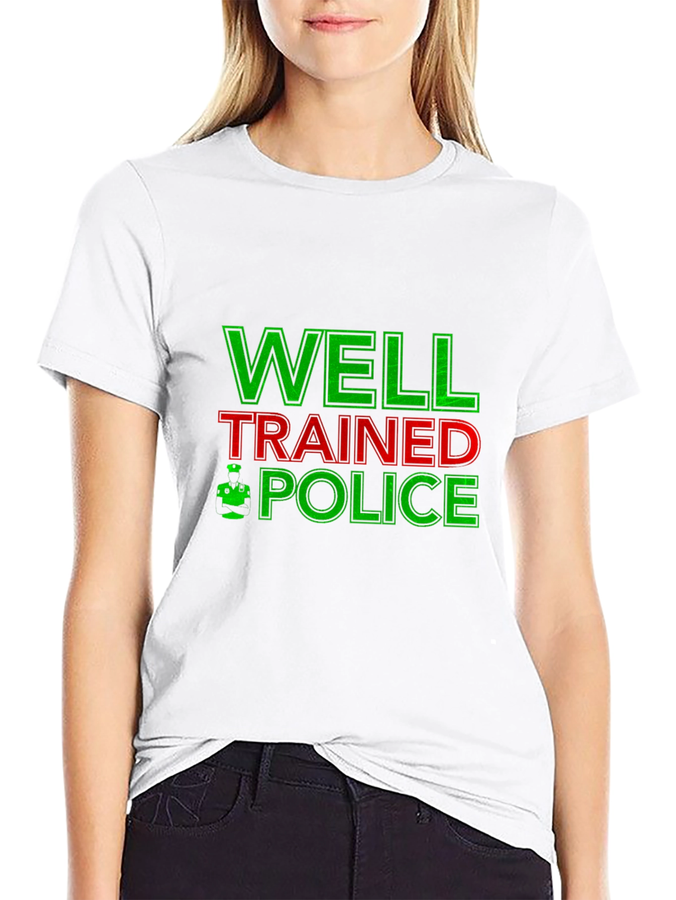 Black Well Trained Police Graphic T-Shirt view 9