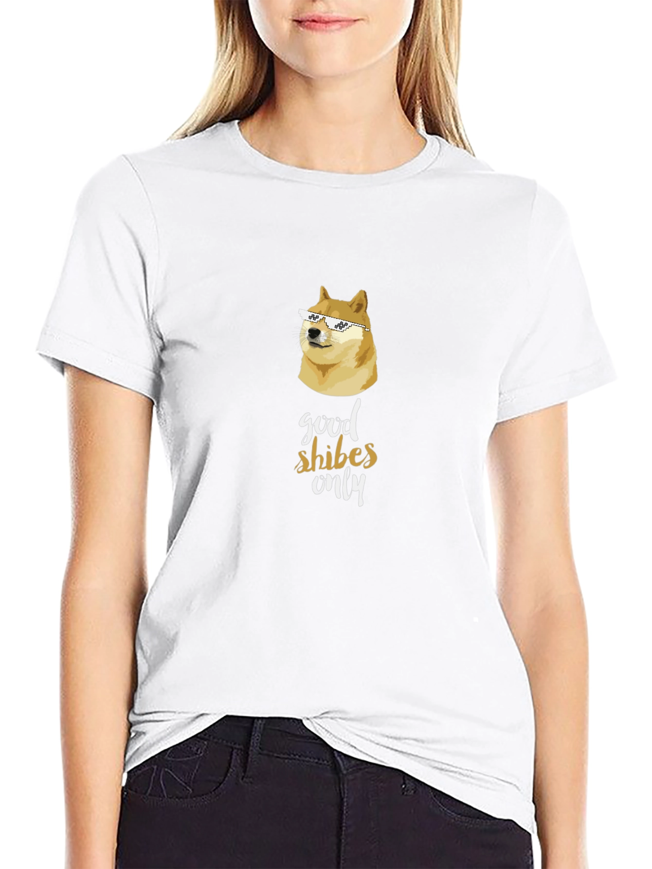 Black Good Shibes Only Black T-Shirt view 9