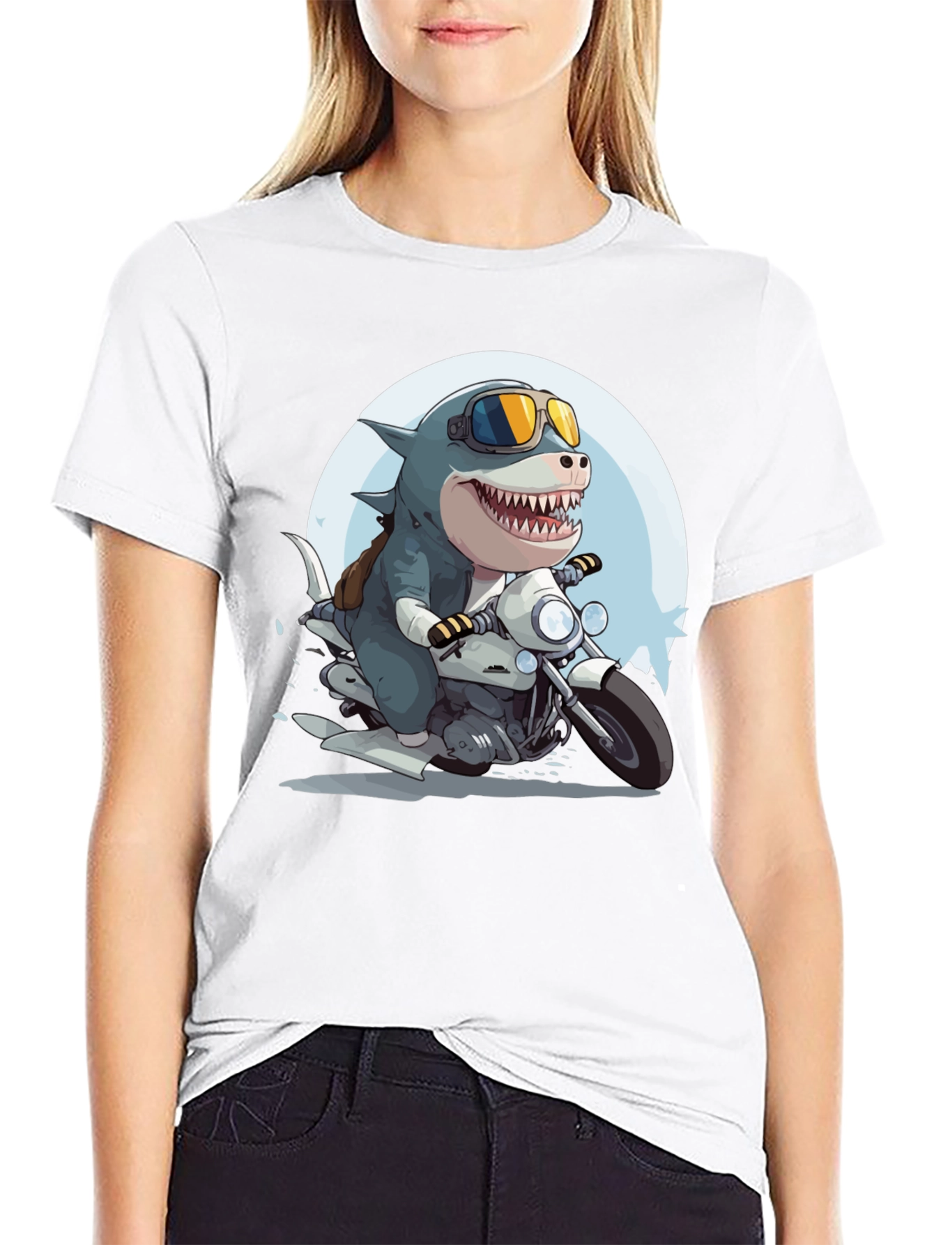 Black Shark Rider Graphic Tee view 9
