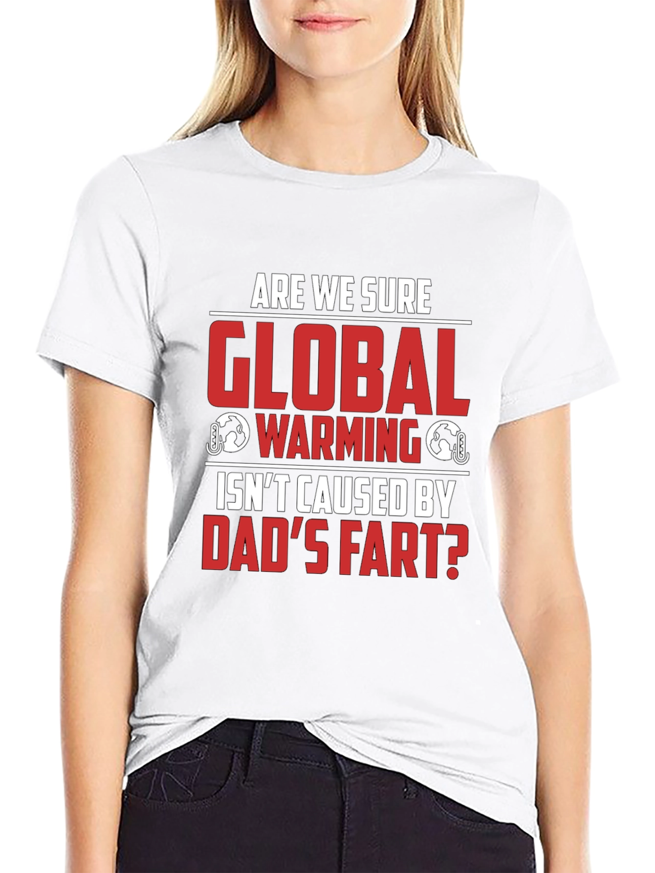 Black Dad's Fart Global Warming Humor Tee view 9