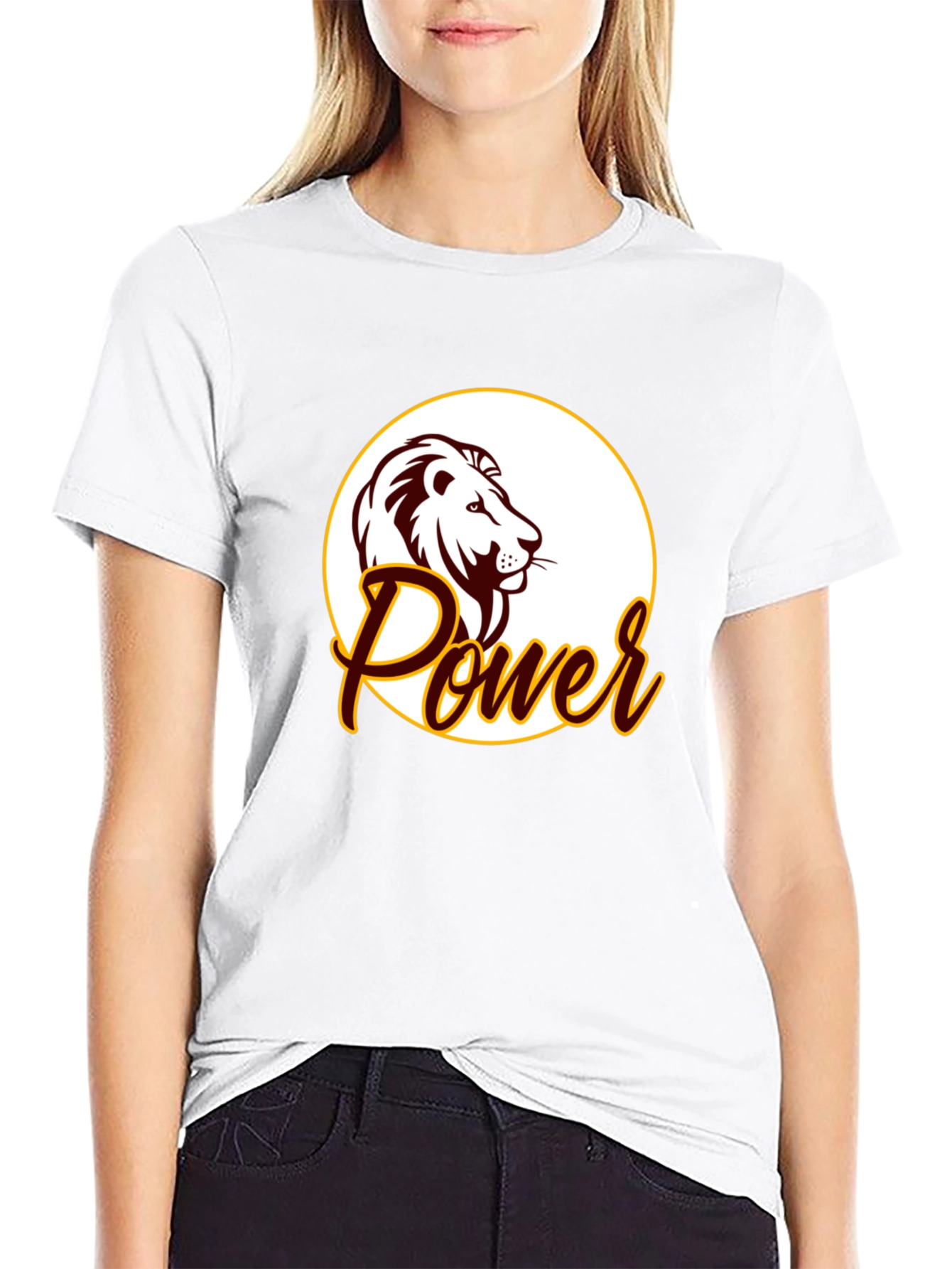 Black Power Lion Graphic Tee - Black Cotton Blend view 9