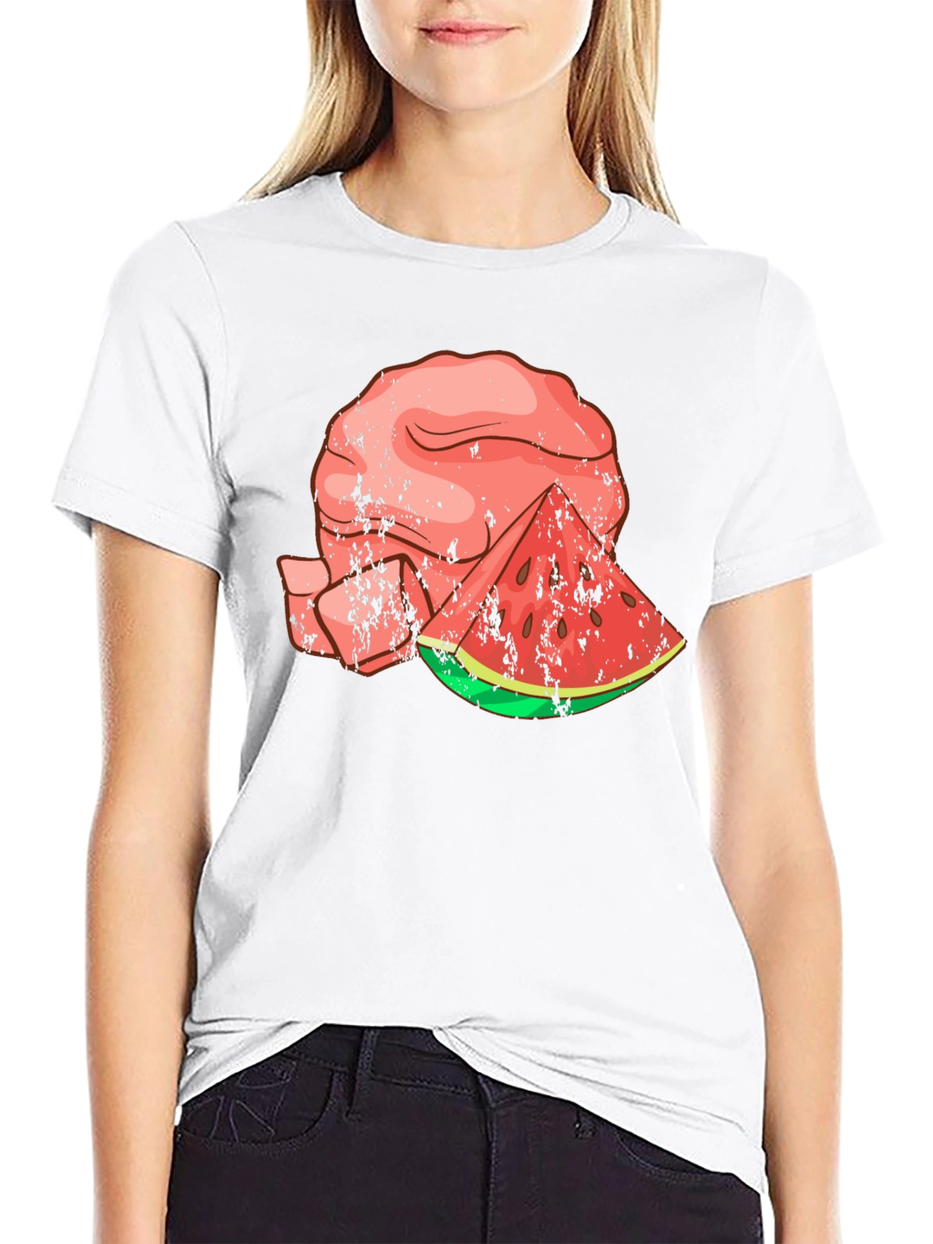 Black Watermelon Brain Graphic Tee - Cool Summer Style view 9