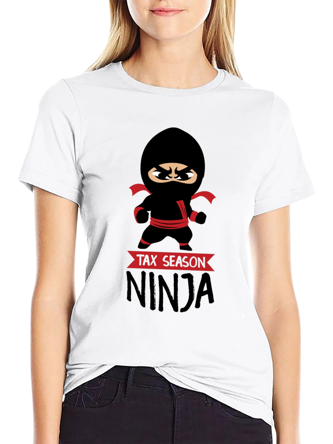 Black Tax Season Ninja Graphic T-Shirt view 9