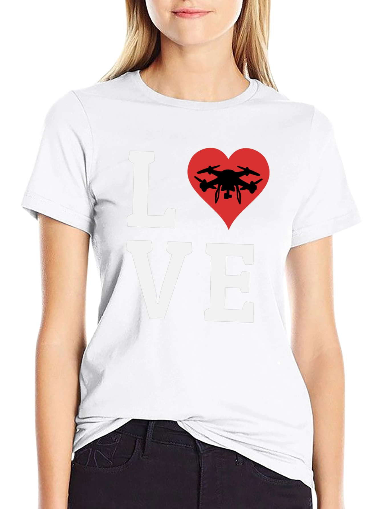 Black Drone Lover T-Shirt - Pilot Heart Tee view 9
