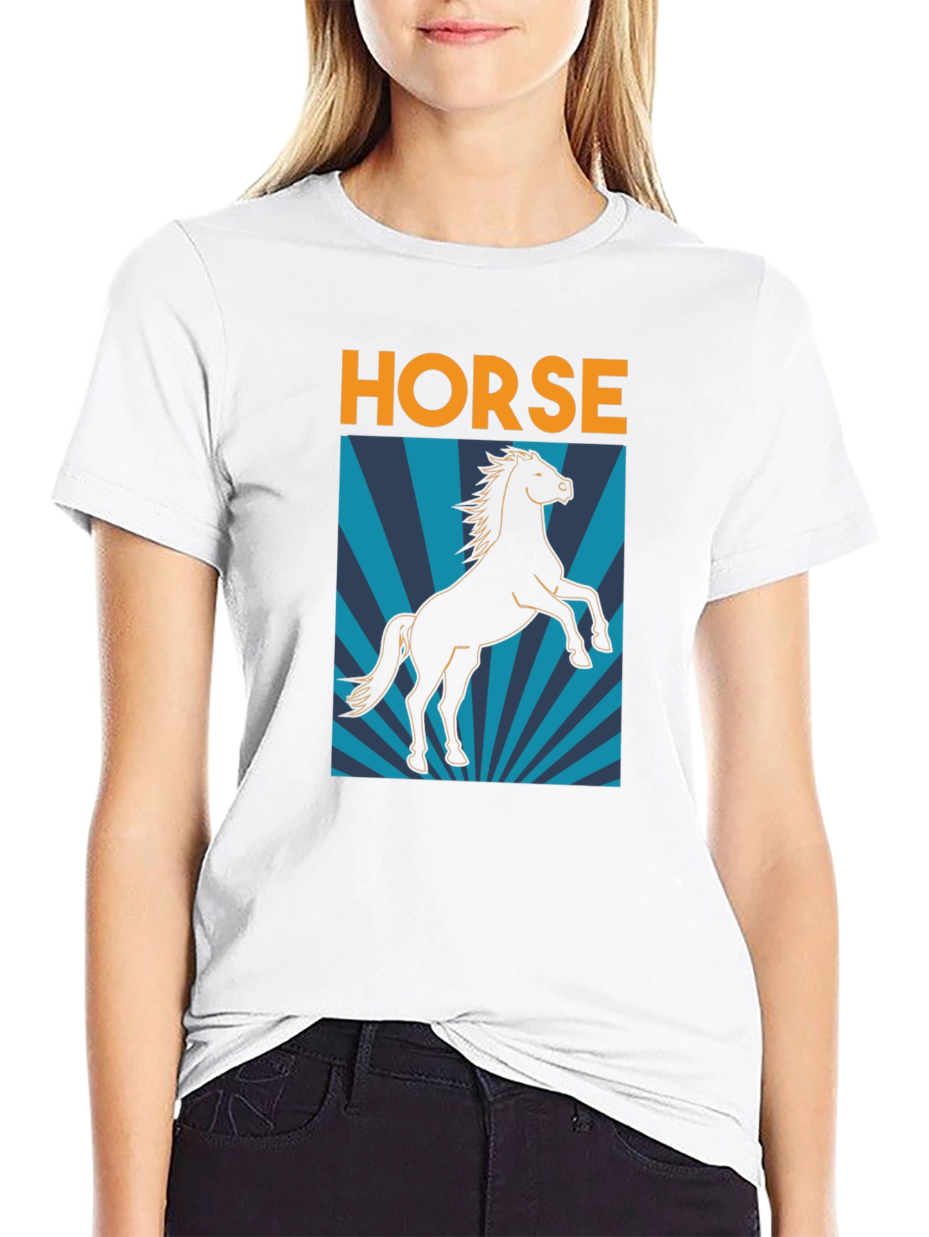Black Horse Graphic T-Shirt - Black view 9