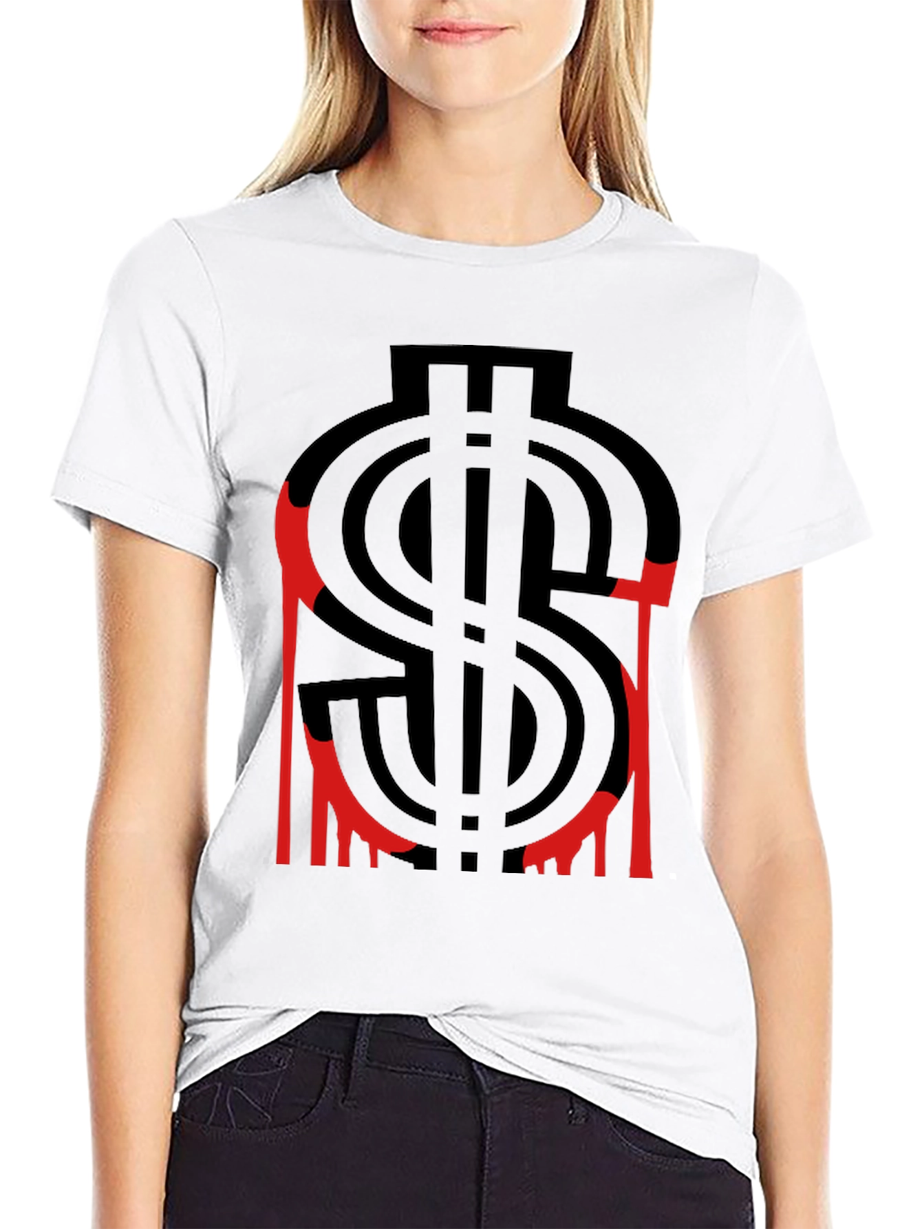 Black Bloody Money Graphic T-Shirt - Black view 9
