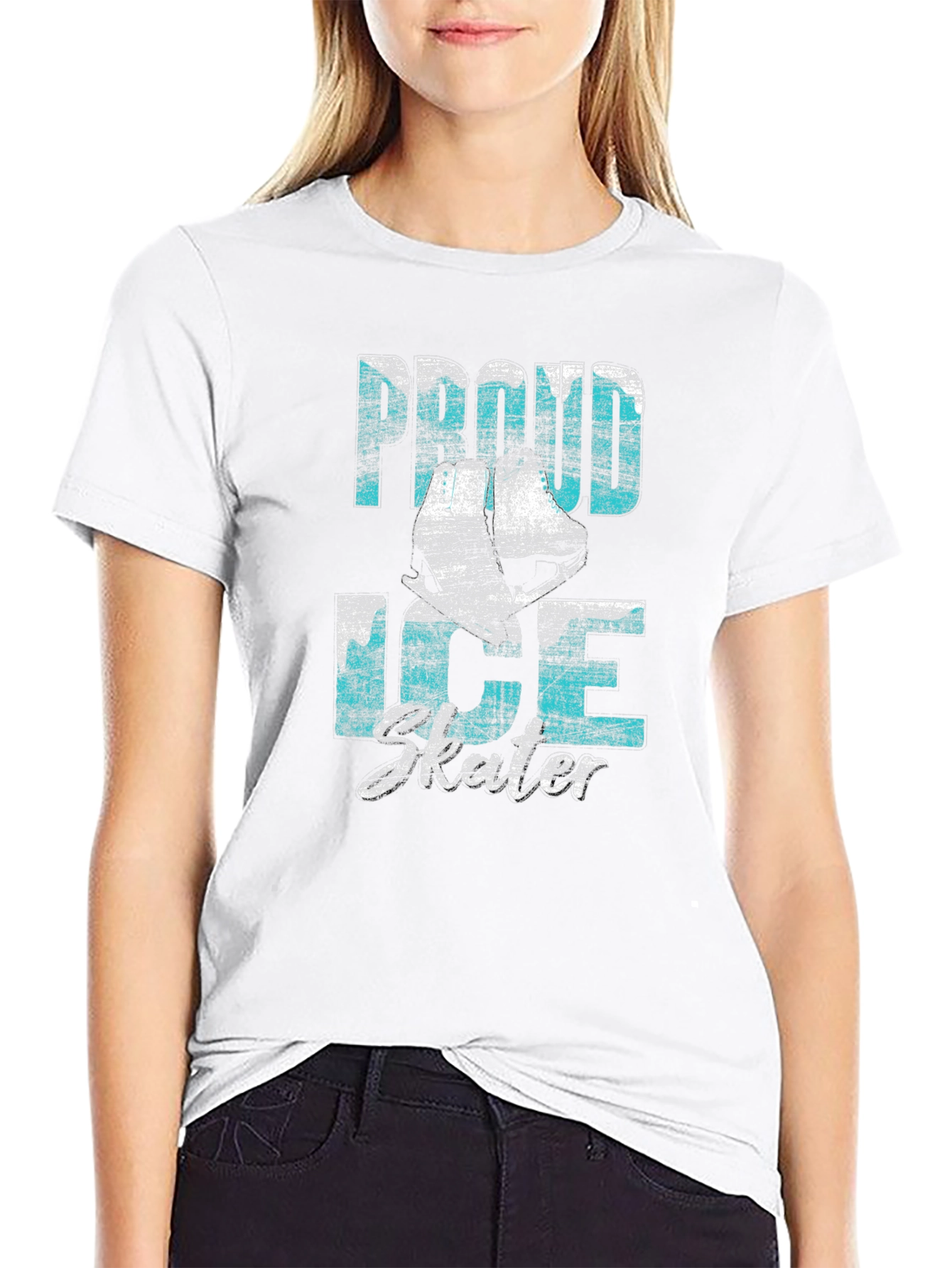Black Proud Ice Skater Graphic Tee - Black Cotton Blend view 9