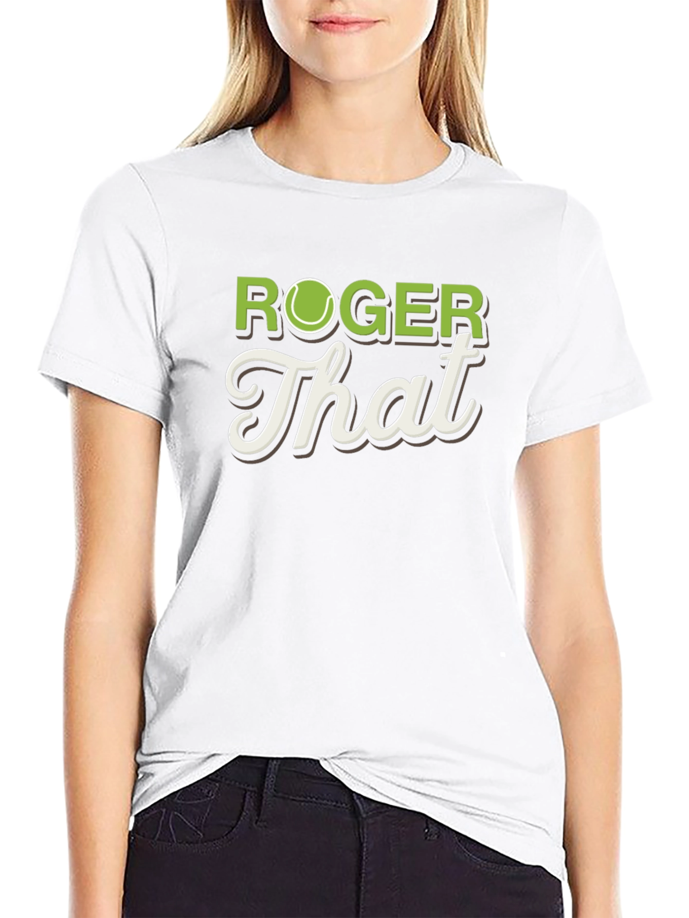 Black Roger That Tennis T-Shirt - Funny Player Tee view 9