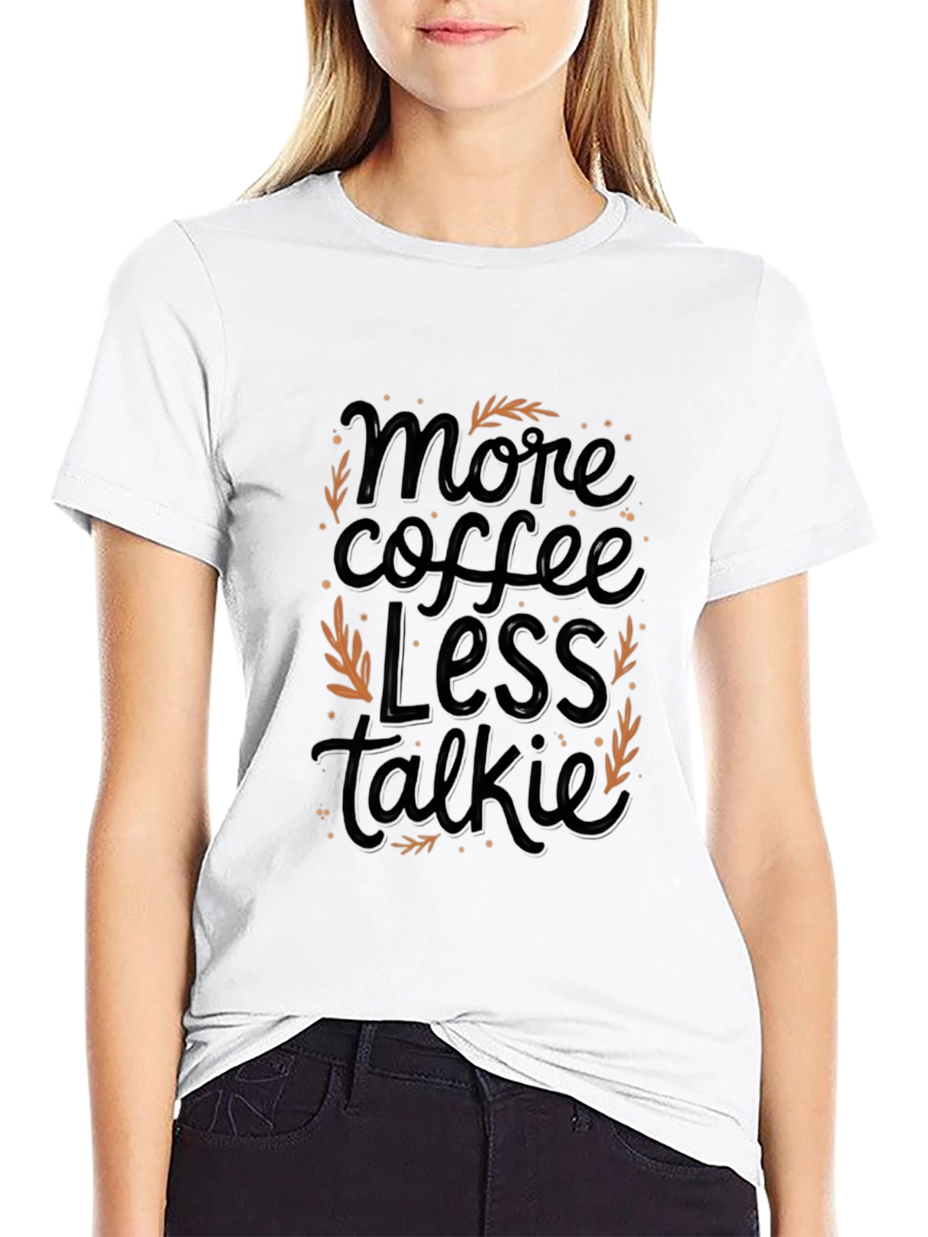 Black More Coffee Less Talkie Graphic Tee view 9