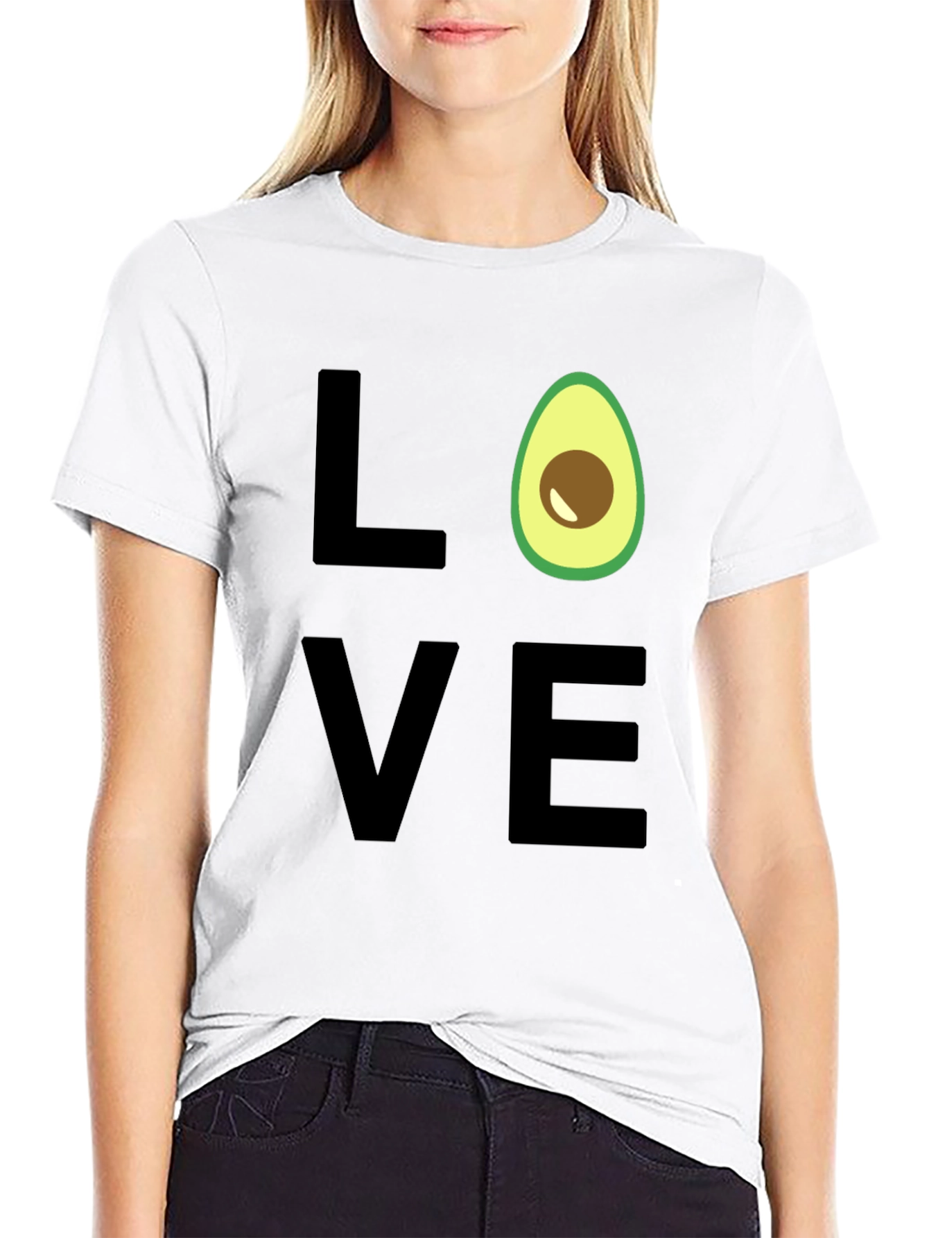 Black Avocado Love Graphic Tee - Trendy Casual Shirt view 9