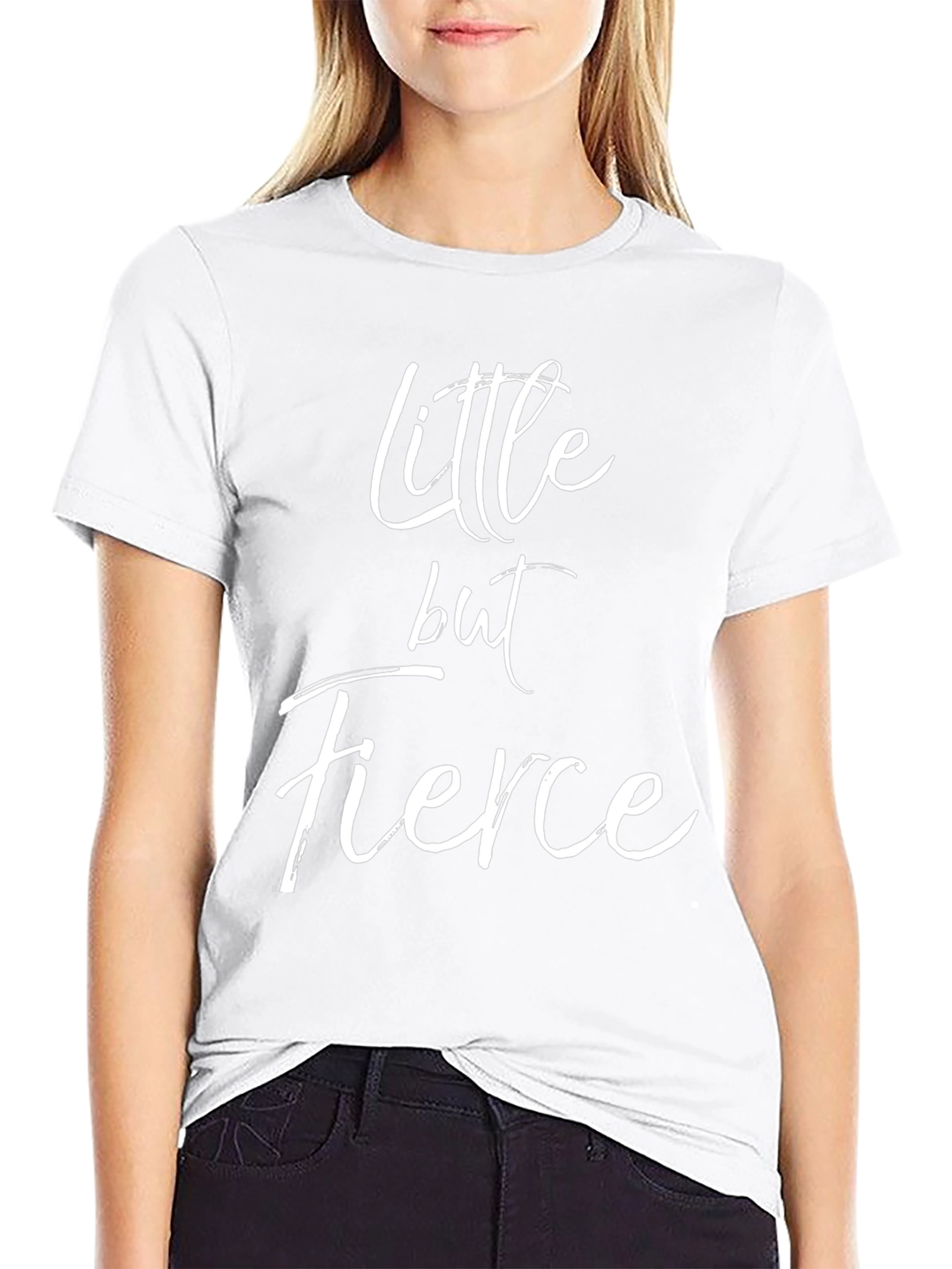 Black Little But Fierce Graphic Tee - Black view 9