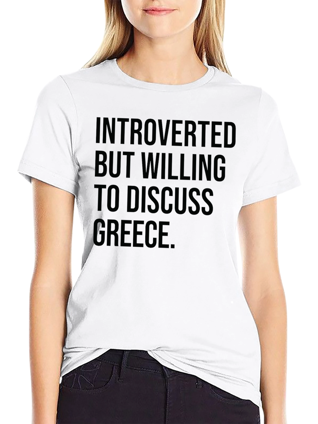 Black Introverted Greece T-Shirt view 9